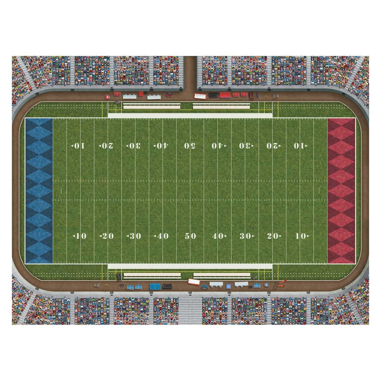 Football Field 60" x 80" Plush Cloth Playmat & Game Day Blanket Football Field 60" x 80" Plush Cloth Playmat & Game Day Blanket