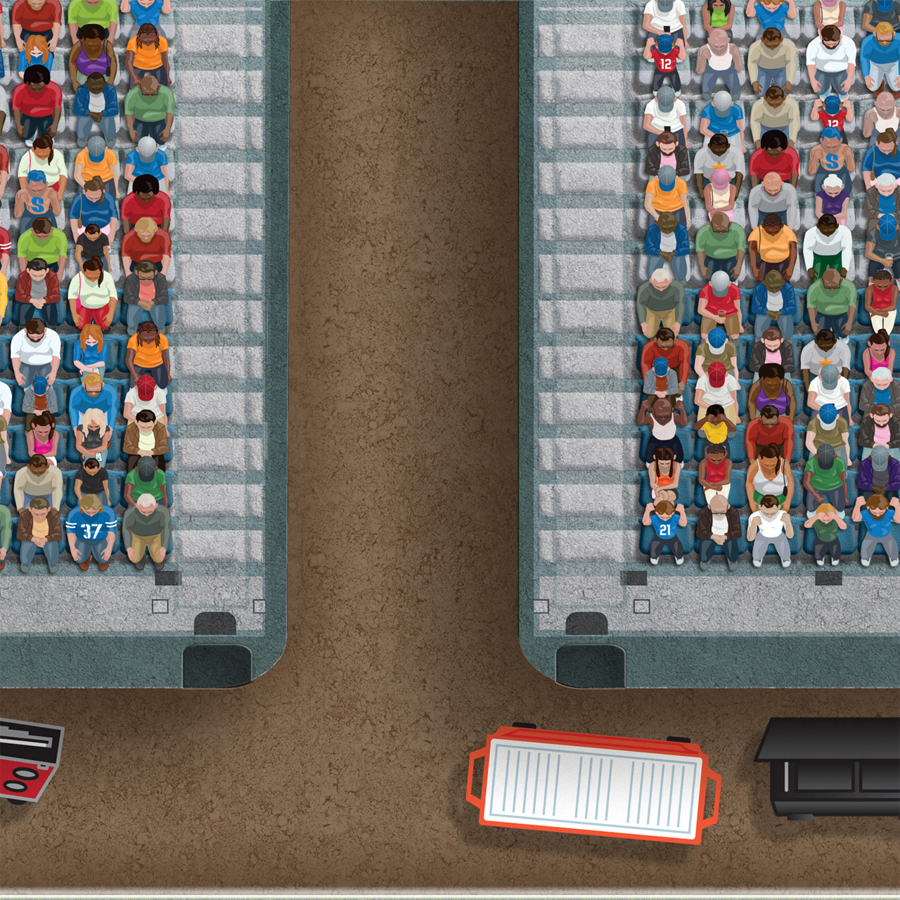 Football Field 60" x 80" Plush Cloth Playmat &amp; Game Day Blanket product thumbnail image