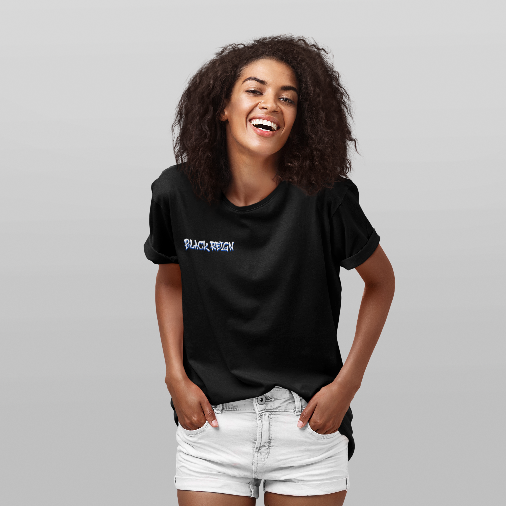 Black Reign Logo Tee — Royal Blue logo product thumbnail image