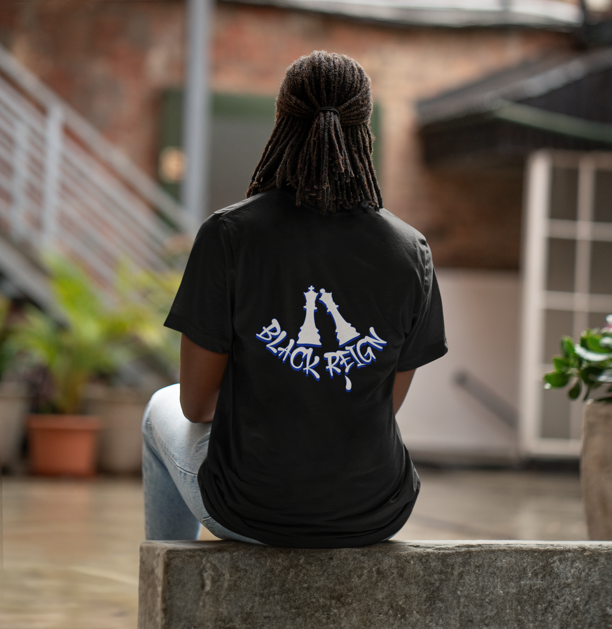 Black Reign Logo Tee — Royal Blue logo product thumbnail image