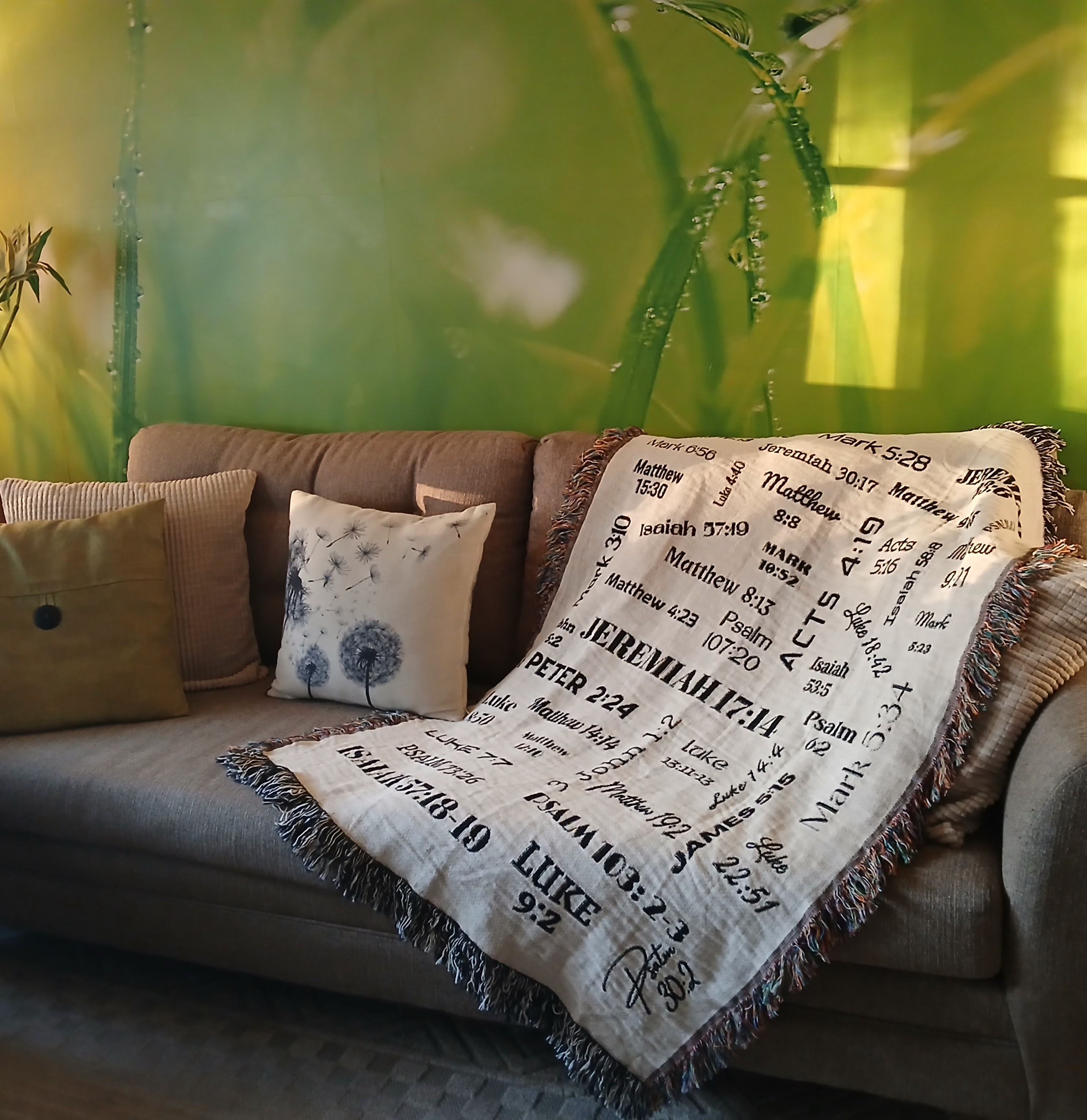 Healing Bible Verses Blanket - 100% Cotton product thumbnail image Healing Bible Verses Blanket - 100% Cotton product thumbnail image