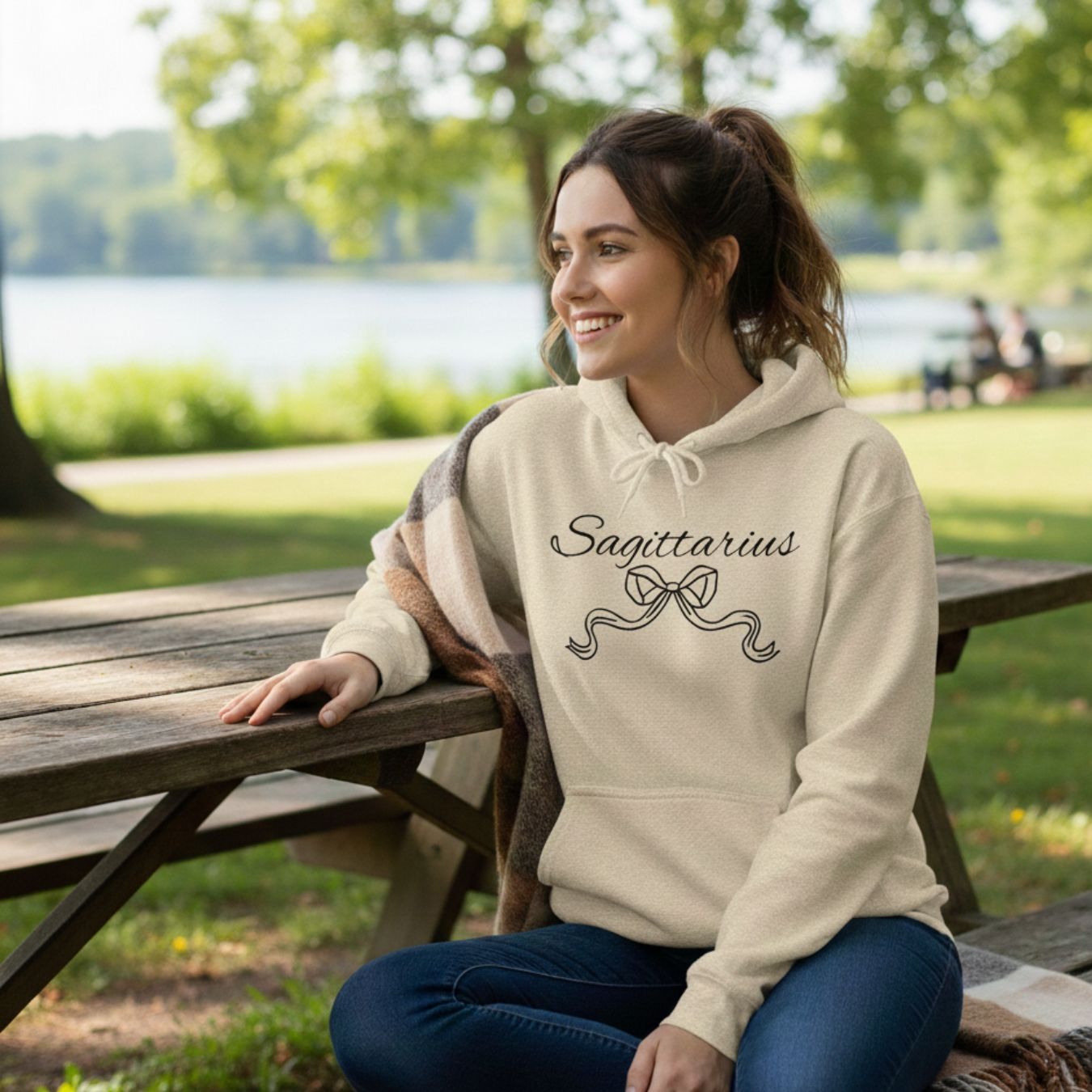 Sagittarius Ribbon Hoodie Zodiac Sign Pullover for Astrology Lovers product thumbnail image Sagittarius Ribbon Hoodie Zodiac Sign Pullover for Astrology Lovers product thumbnail image