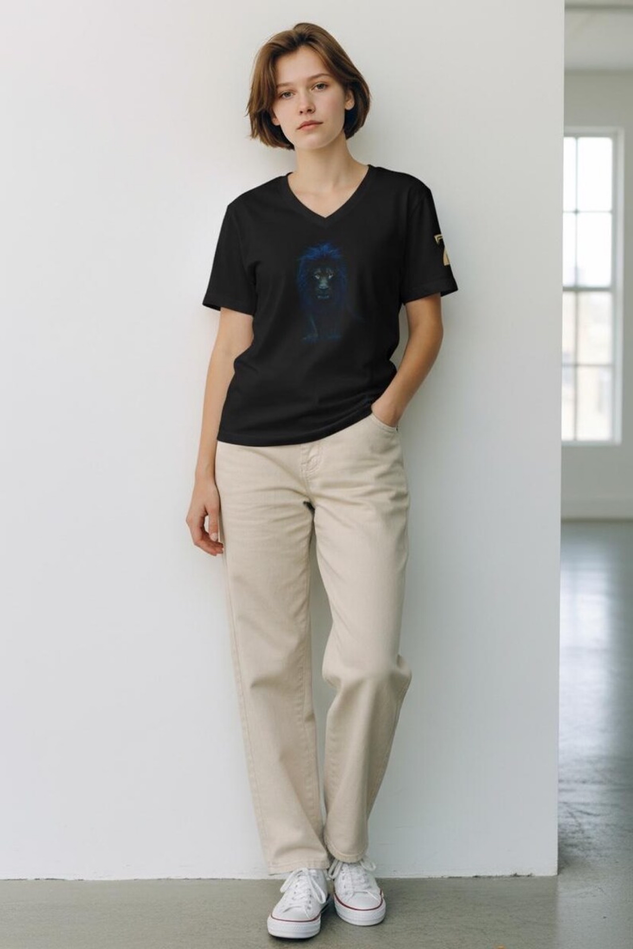 7 Lion " Stealth" Premium V-Neck Tee product thumbnail image