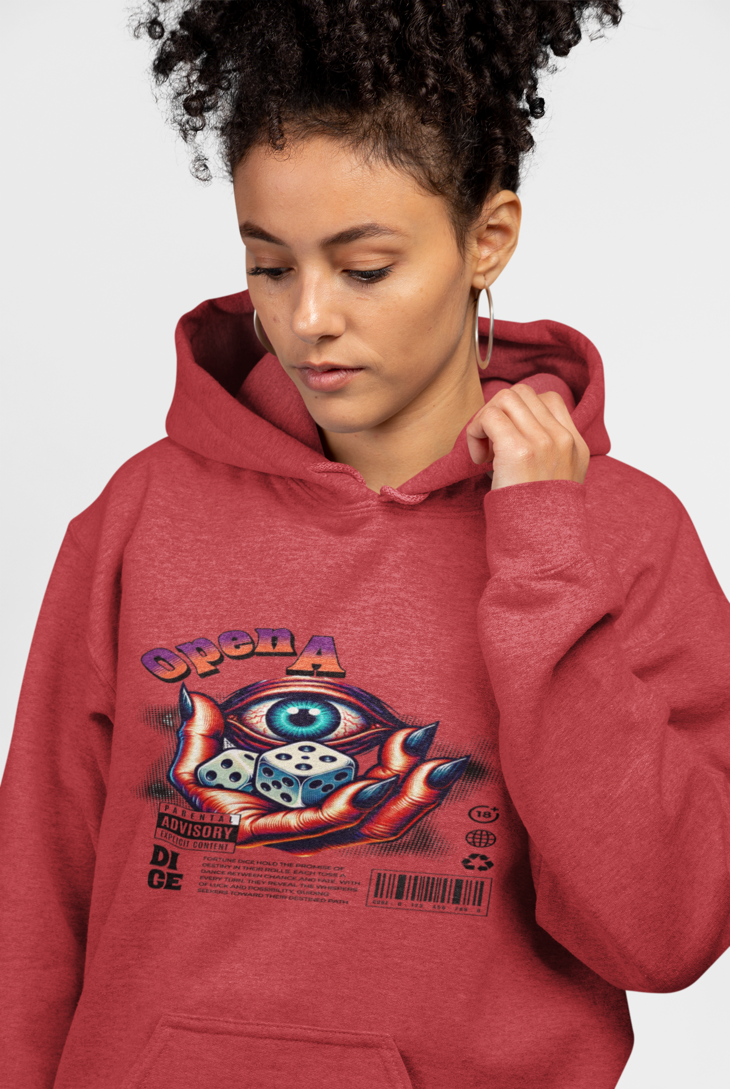 Fate's Gamble: Cyberpunk AI Dice Odyssey — Surreal Graphic AI Design Artwork Customizable AI Wearable Hoodie product thumbnail image Fate's Gamble: Cyberpunk AI Dice Odyssey — Surreal Graphic AI Design Artwork Customizable AI Wearable Hoodie product thumbnail image