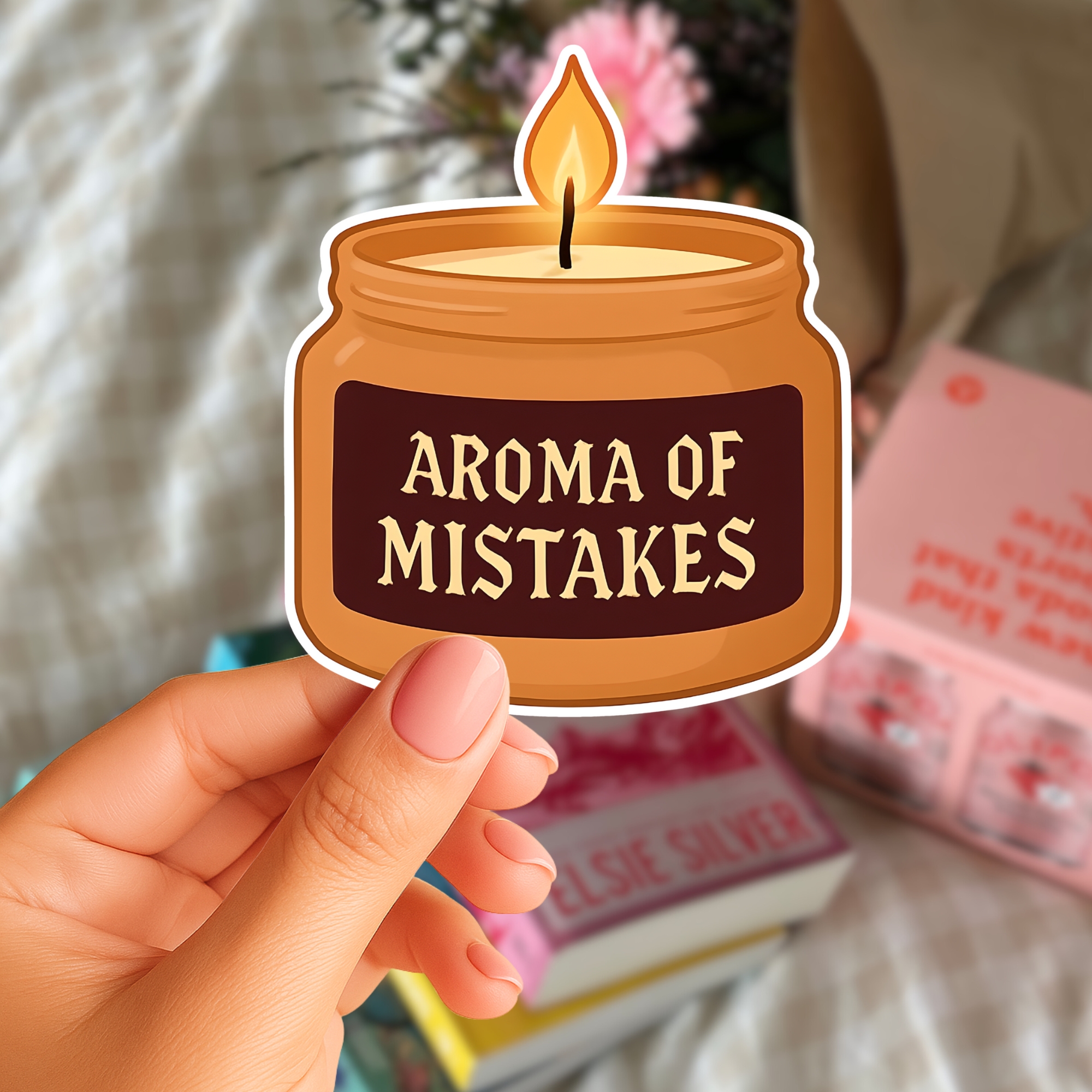Aroma of Mistakes Sticker — Funny Candle Kiss-Cut Sticker for Laptops & Journals product thumbnail image Aroma of Mistakes Sticker — Funny Candle Kiss-Cut Sticker for Laptops & Journals product thumbnail image