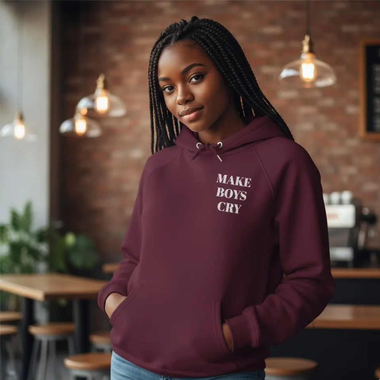 Boys Cry Embroidered Hoodie