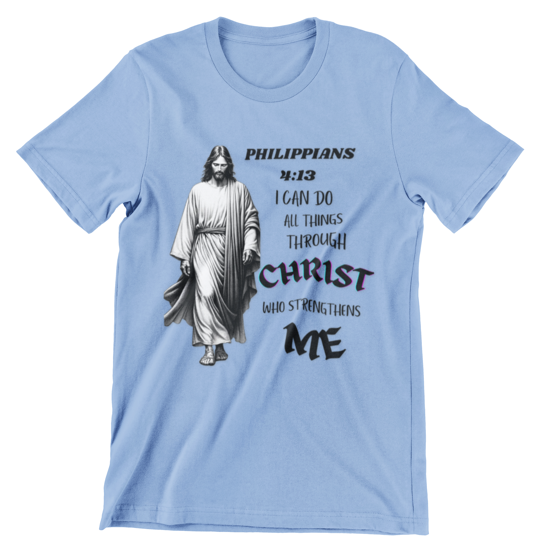 Crewneck Sweatshirt — Philippians 4:13 "I Can Do All Things Through Christ" Christian Pullover product thumbnail image