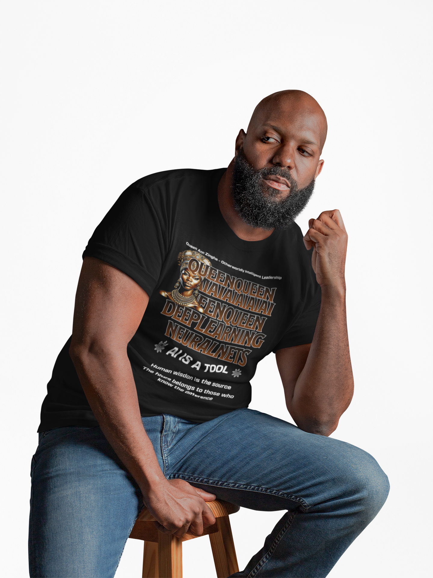 African Queen Statement T-Shirt — AI Streetwear Retro Graphic Gift product thumbnail image African Queen Statement T-Shirt — AI Streetwear Retro Graphic Gift product thumbnail image