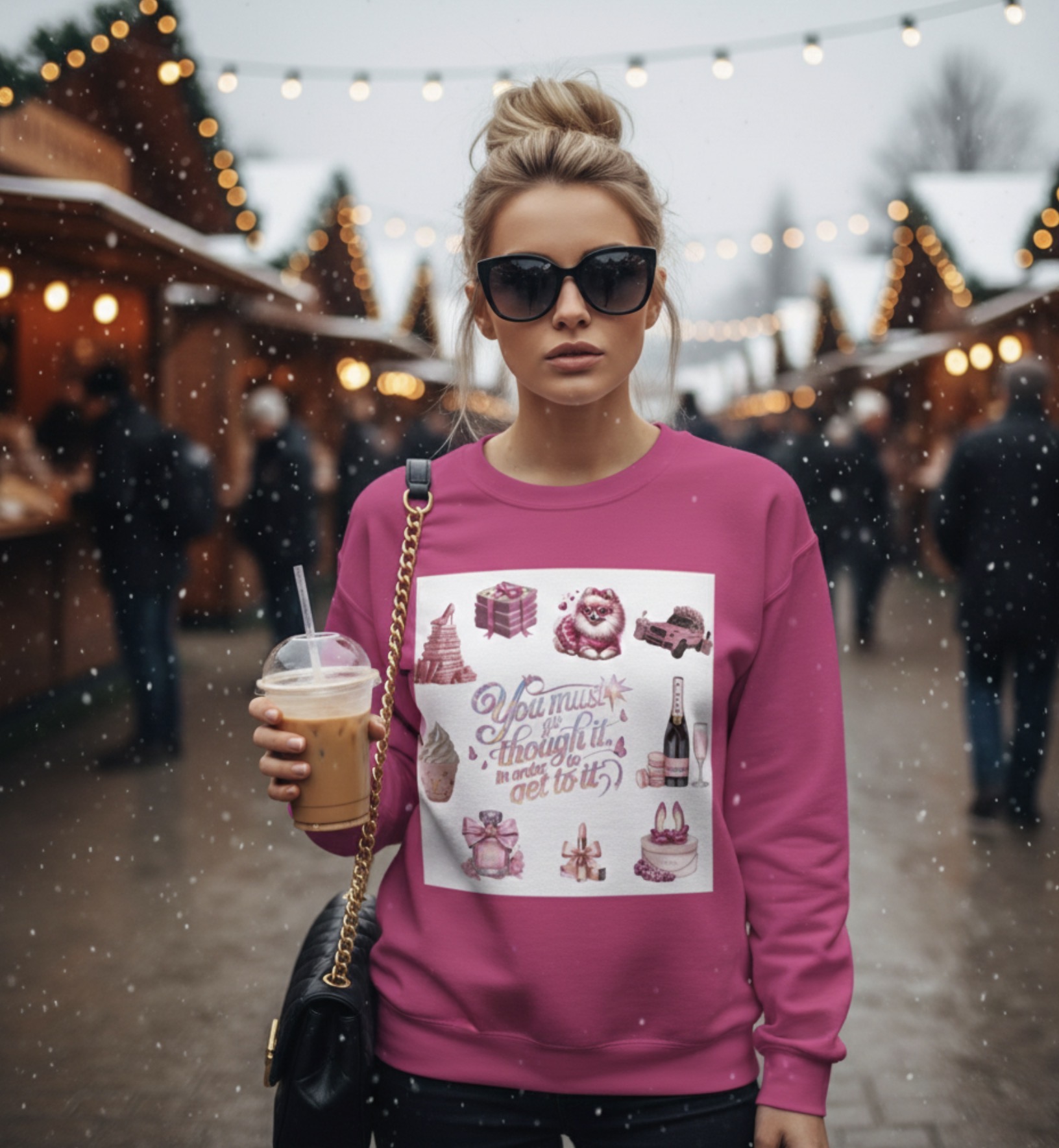 Crewneck Sweatshirt — 'I Thought It Was A Contest' Pink Luxury Gifts Design product thumbnail image Crewneck Sweatshirt — 'I Thought It Was A Contest' Pink Luxury Gifts Design product thumbnail image