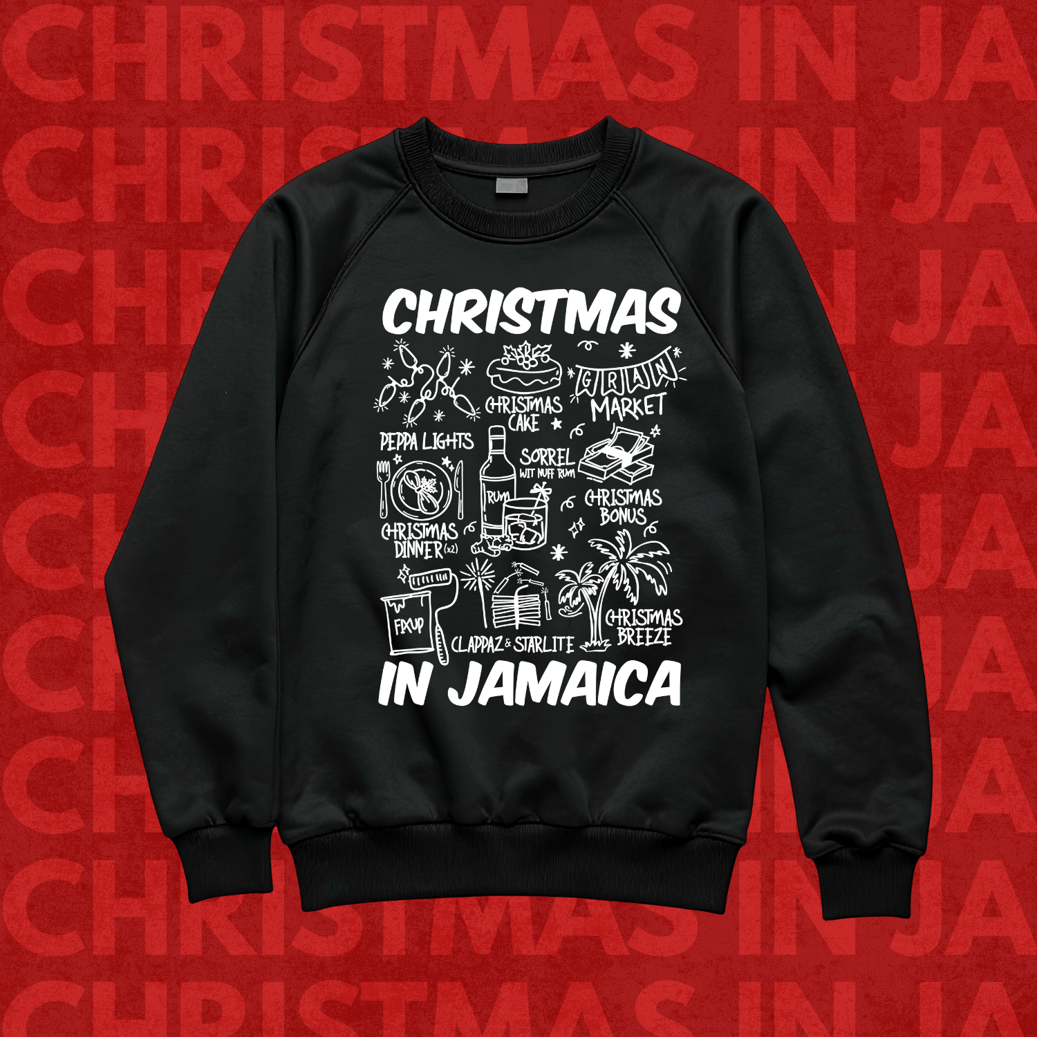 Christmas in Jamaica Sweatshirt product thumbnail image Christmas in Jamaica Sweatshirt product thumbnail image
