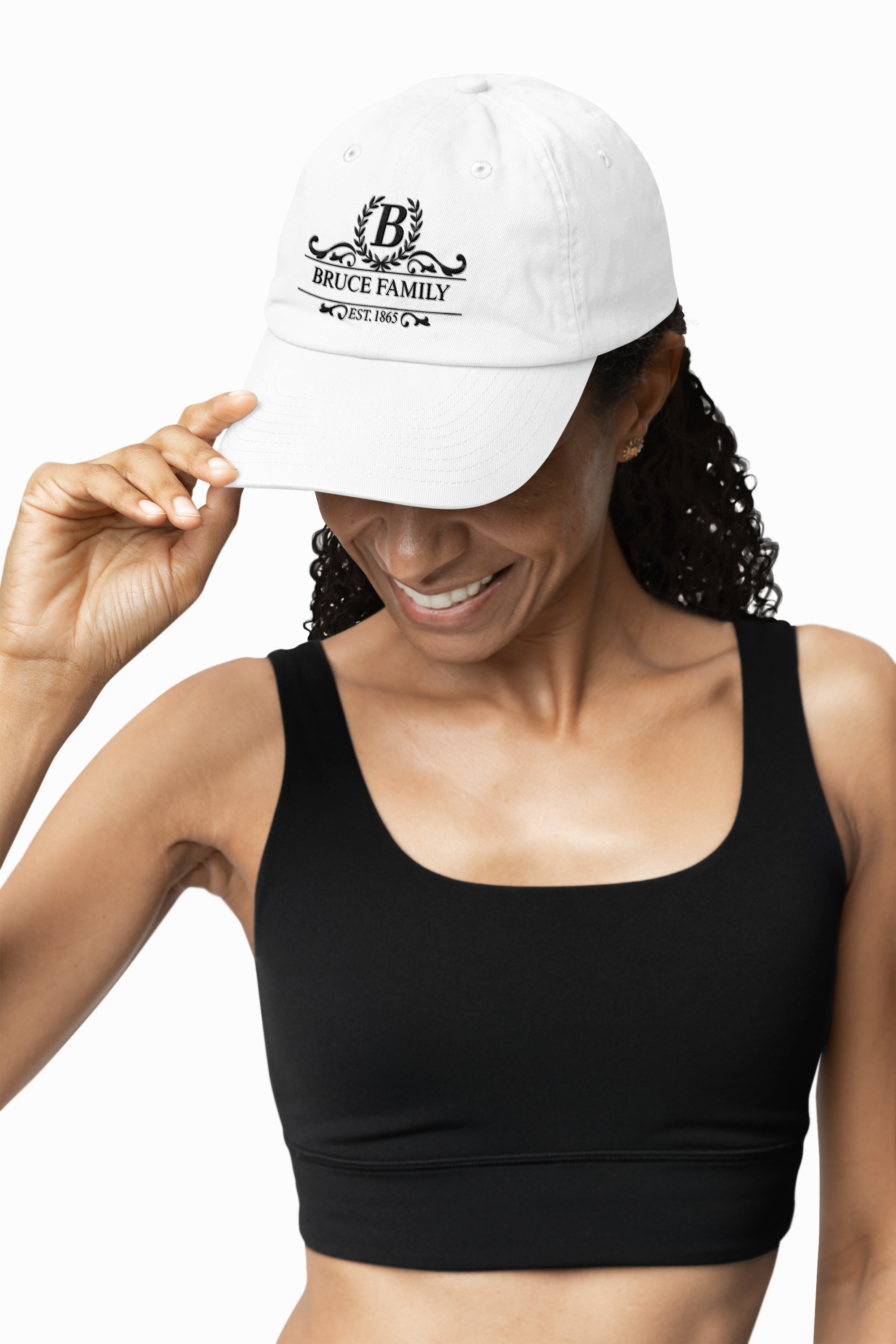 BRUCE Personalized Family Monogram MOM Cap — "Bruce Family" Established Hat product thumbnail image BRUCE Personalized Family Monogram MOM Cap — "Bruce Family" Established Hat product thumbnail image