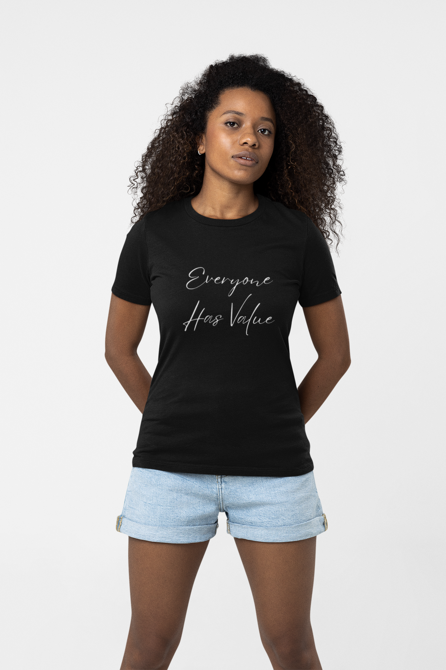 Everyone Has Value Women’s Cotton T-Shirt | Inspirational Positive Shirt product thumbnail image Everyone Has Value Women’s Cotton T-Shirt | Inspirational Positive Shirt product thumbnail image