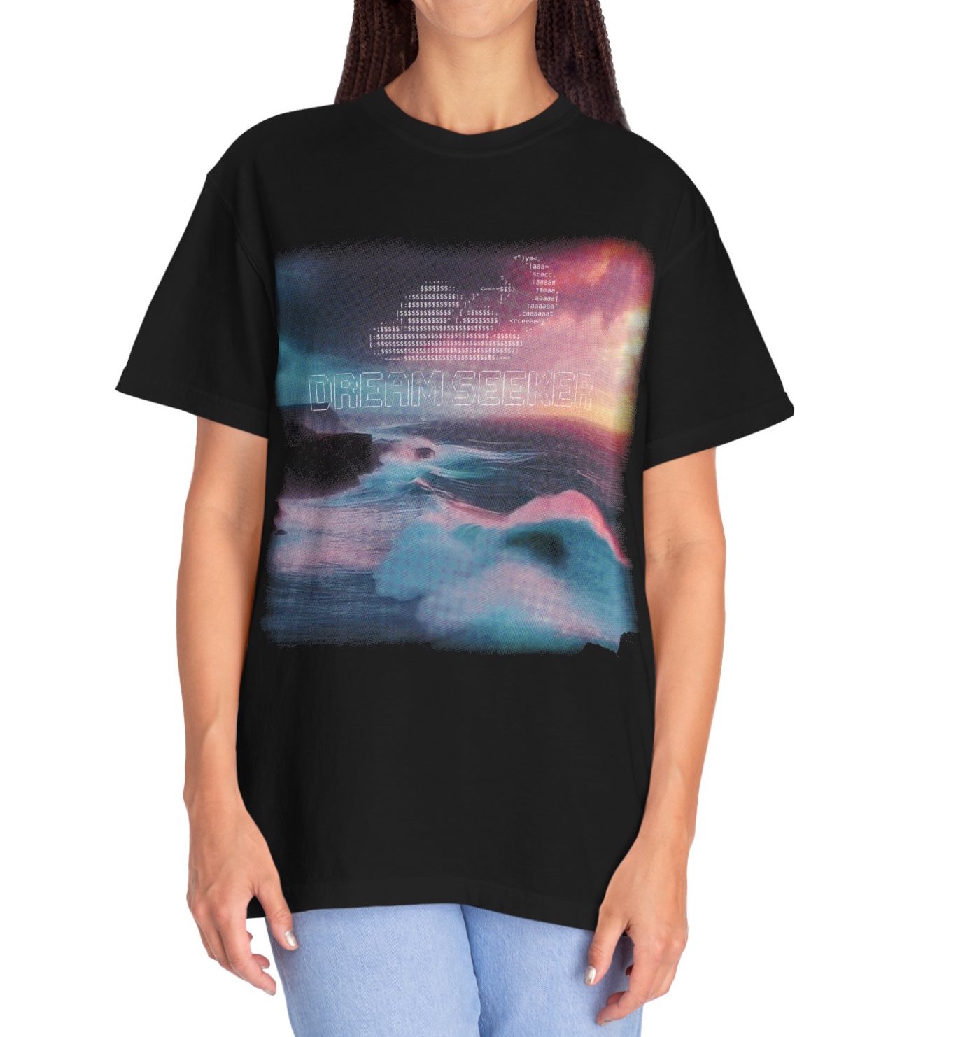 dream seeker t-shirt — retro Vaporwave ocean graphic tee product thumbnail image dream seeker t-shirt — retro Vaporwave ocean graphic tee product thumbnail image