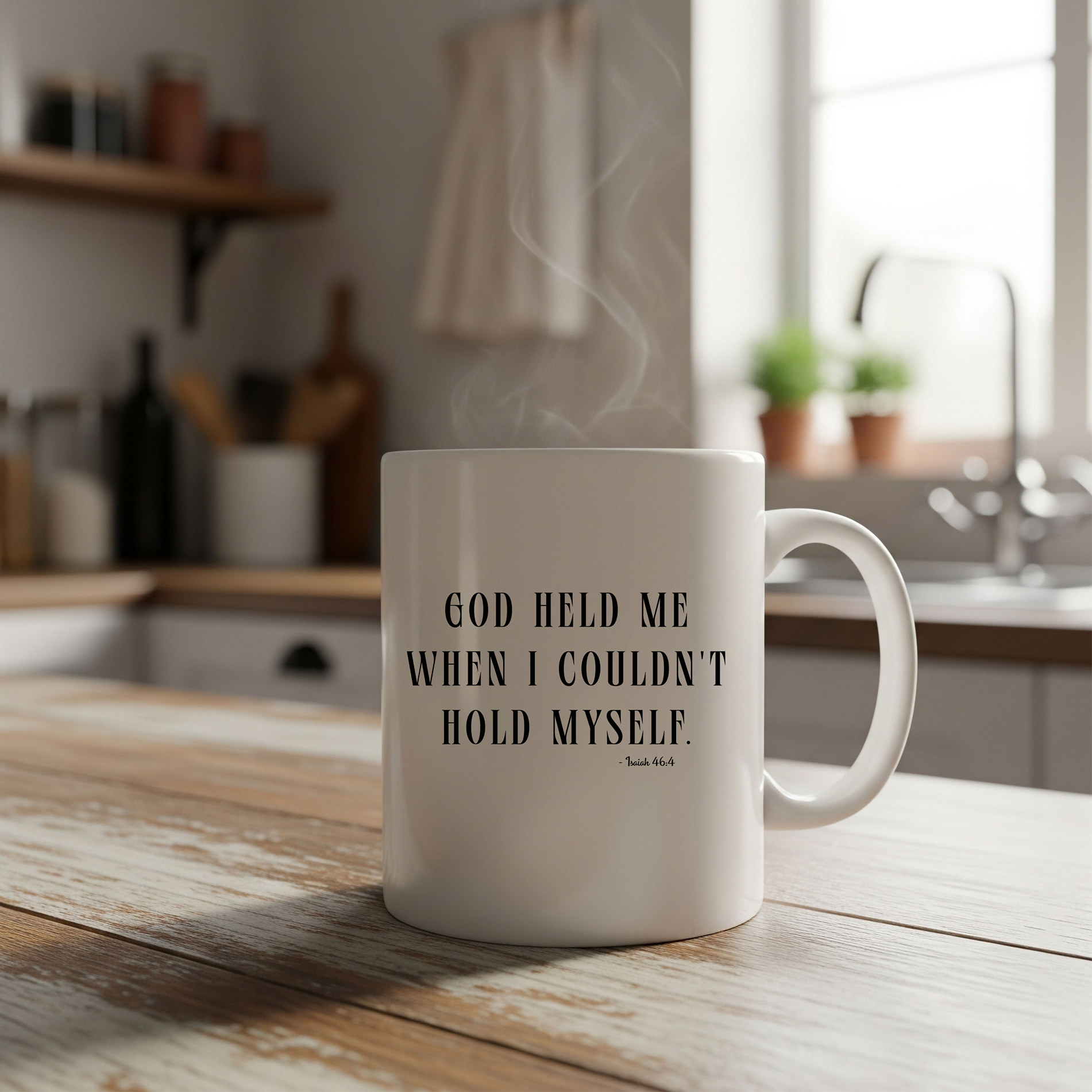 Inspirational Faith Mug — "God Held Me When I Couldn't Hold Myself" (11oz & 15oz) product thumbnail image Inspirational Faith Mug — "God Held Me When I Couldn't Hold Myself" (11oz & 15oz) product thumbnail image