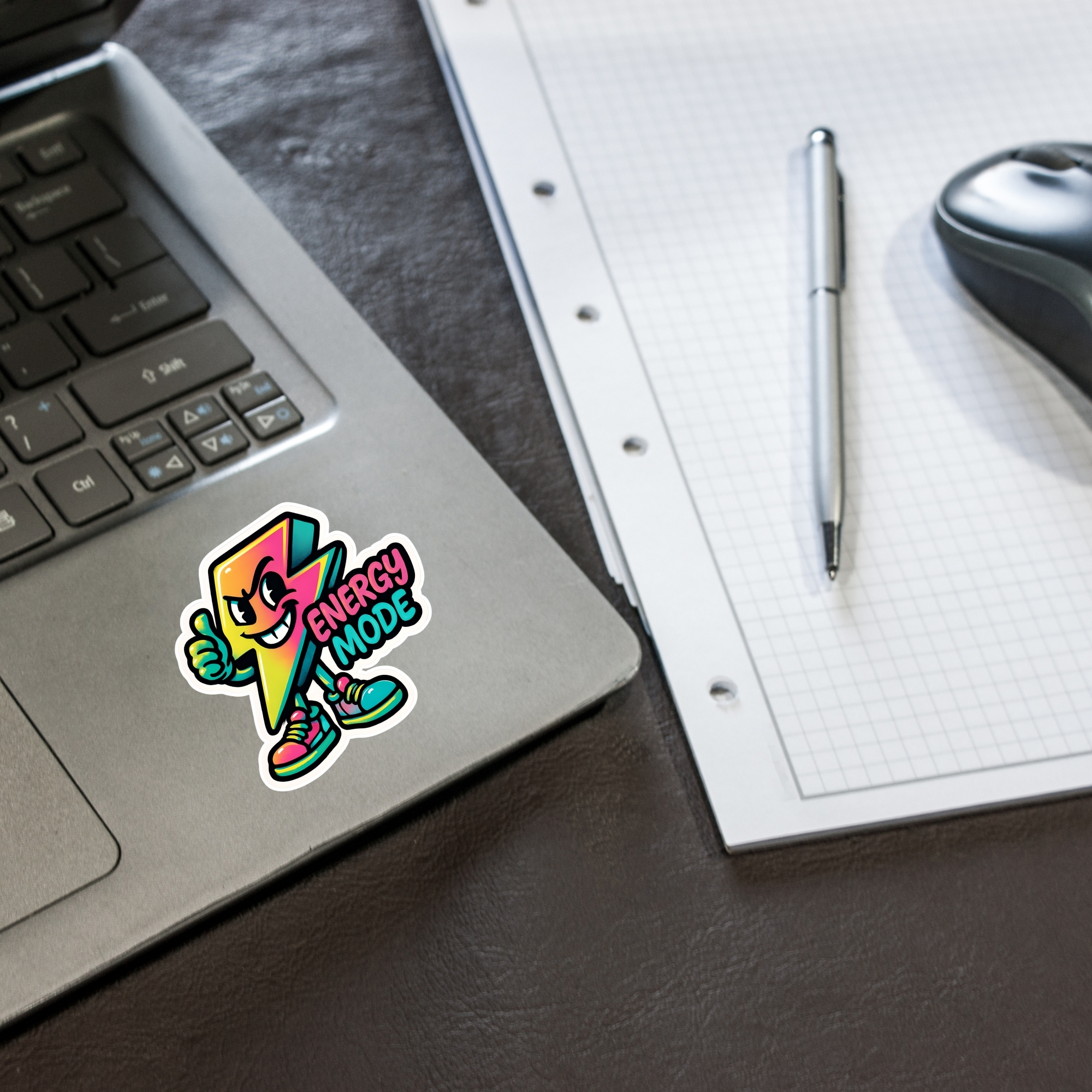 Energy Mode Sticker Colorful Lightning Character Kiss-Cut Sticker Thumbs Up product thumbnail image Energy Mode Sticker Colorful Lightning Character Kiss-Cut Sticker Thumbs Up product thumbnail image