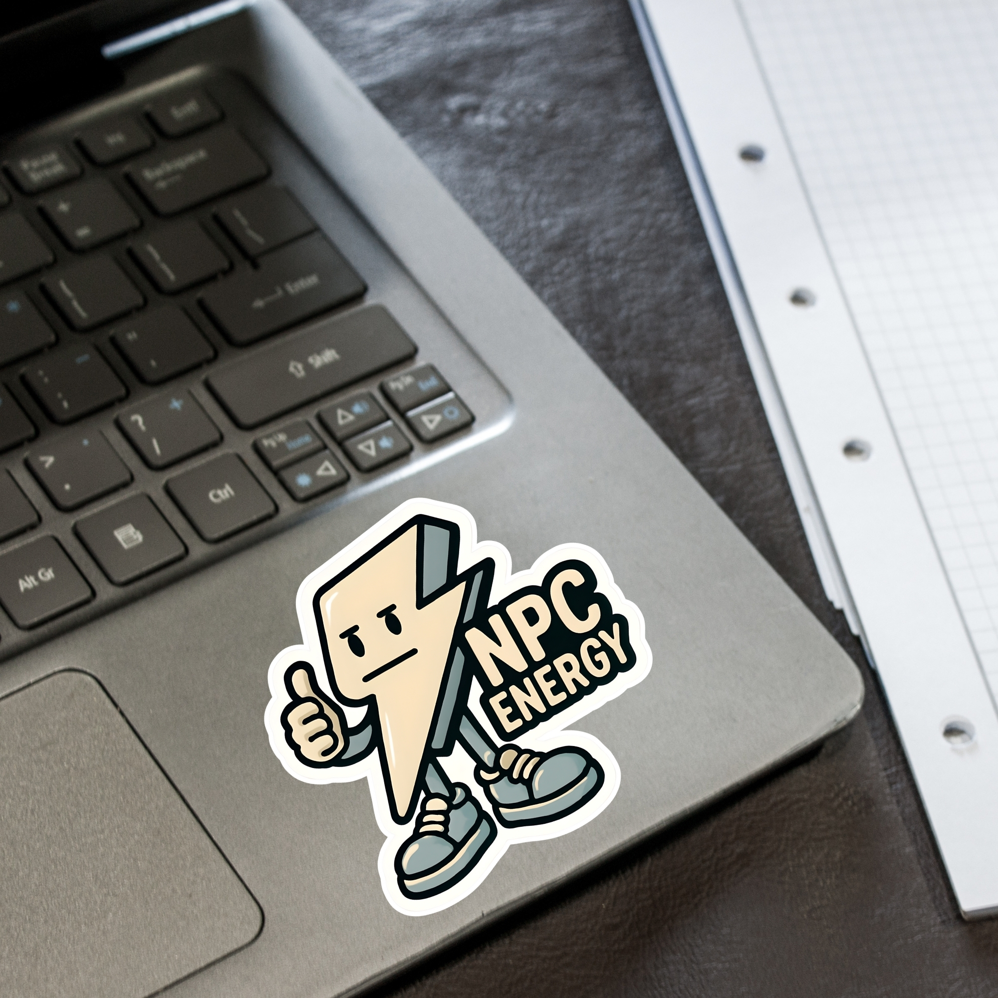 NPC Energy Sticker Retro Lightning Bolt Character Adhesive product thumbnail image NPC Energy Sticker Retro Lightning Bolt Character Adhesive product thumbnail image