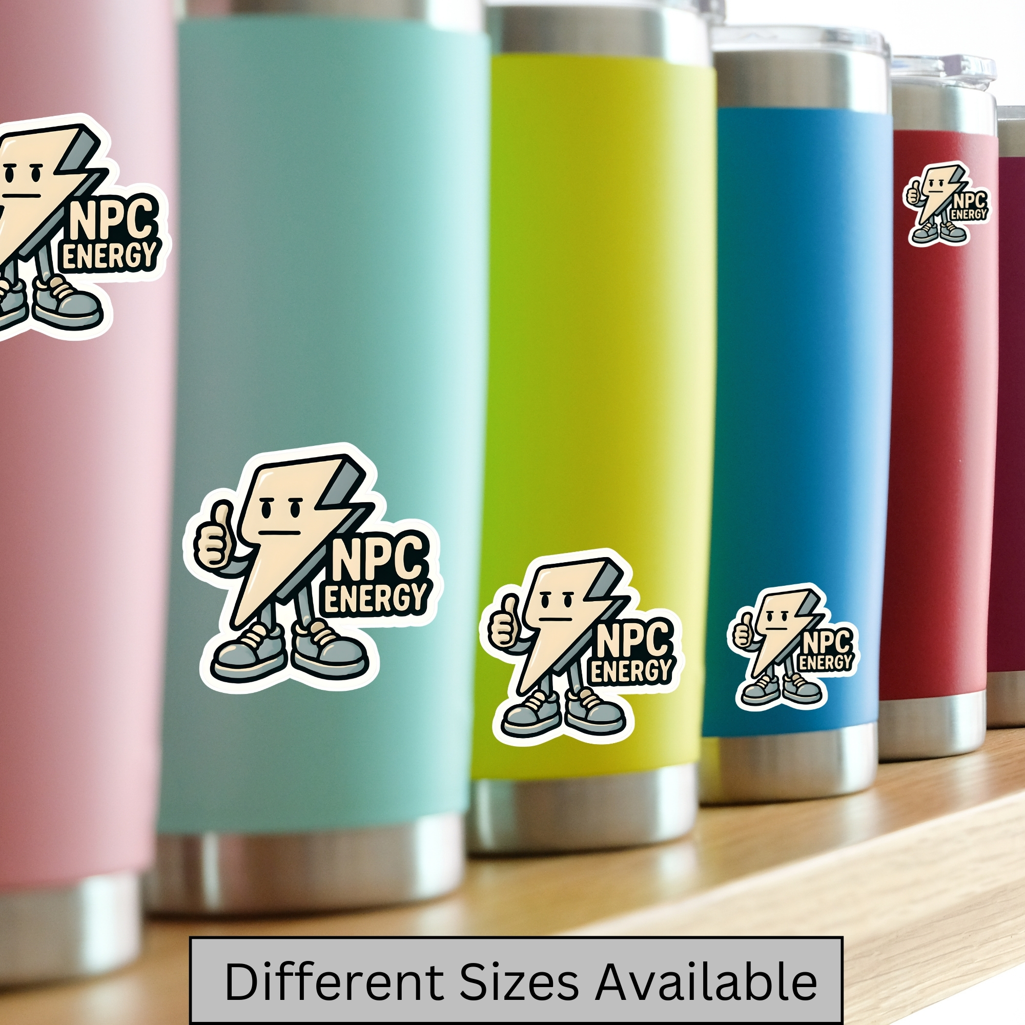 NPC Energy Sticker Retro Lightning Bolt Character Adhesive product thumbnail image NPC Energy Sticker Retro Lightning Bolt Character Adhesive product thumbnail image