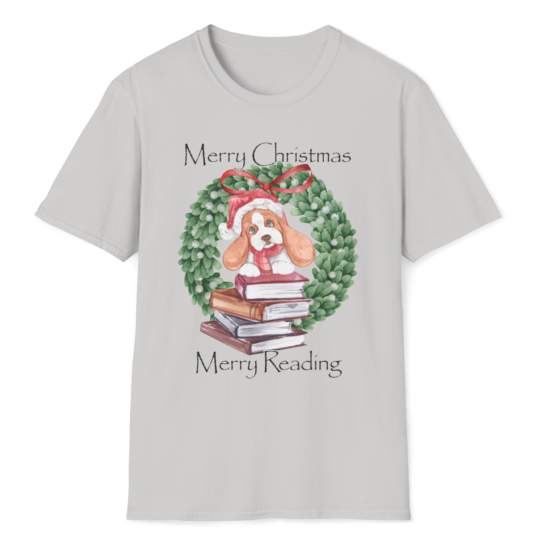 Merry Christmas, Merry Reading Graphic T-Shirt product thumbnail image Merry Christmas, Merry Reading Graphic T-Shirt product thumbnail image