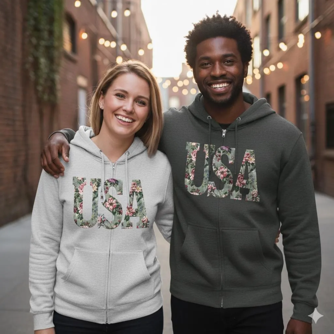 USA Flag Zip Hoodie USA Flag Zip Hoodie