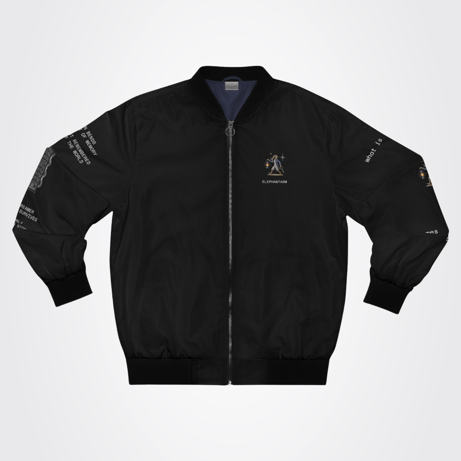 Elephantasm "Perception" Bomber — Black alternate view