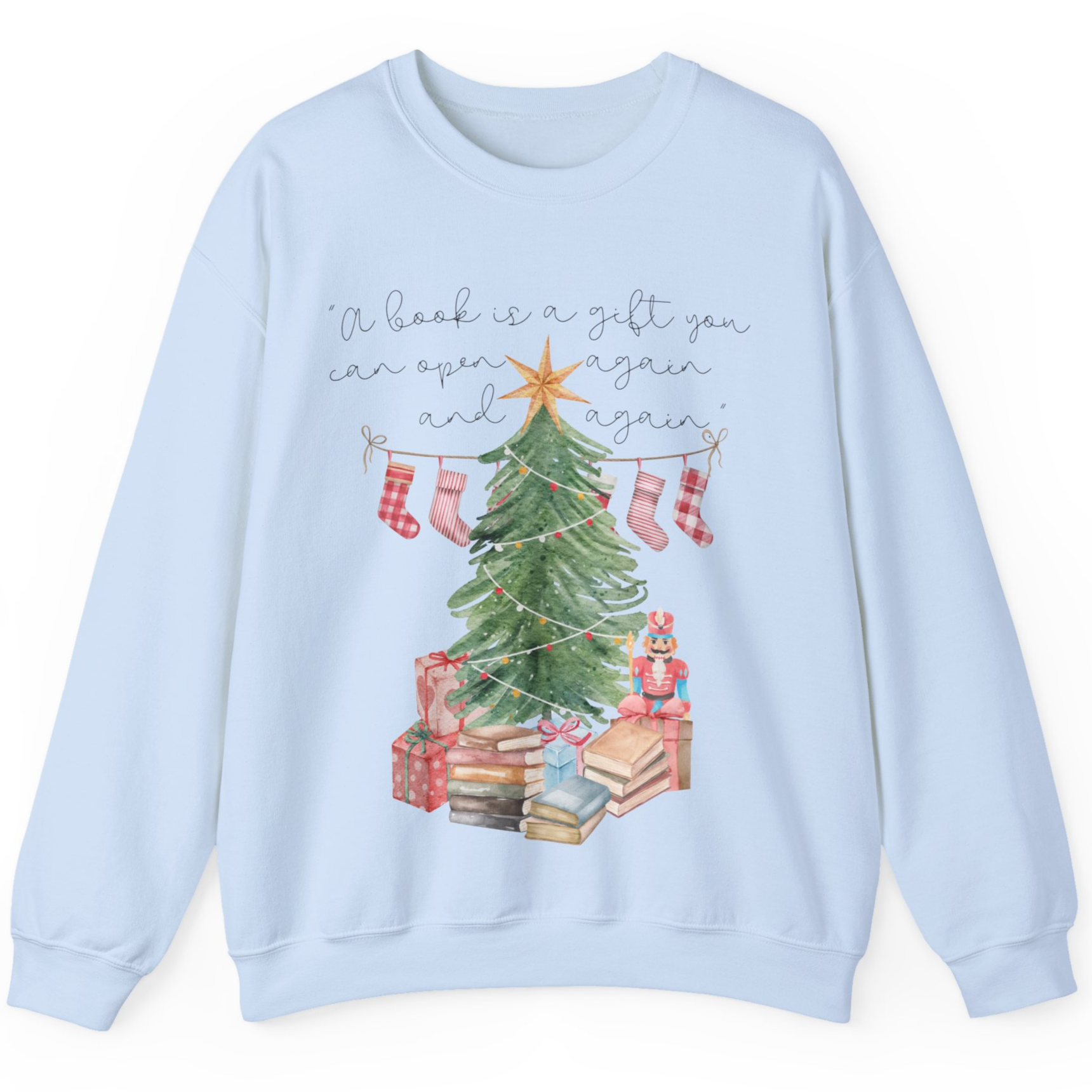 A Book is A Gift You Can Open Again and Again Crewneck Sweatshirt