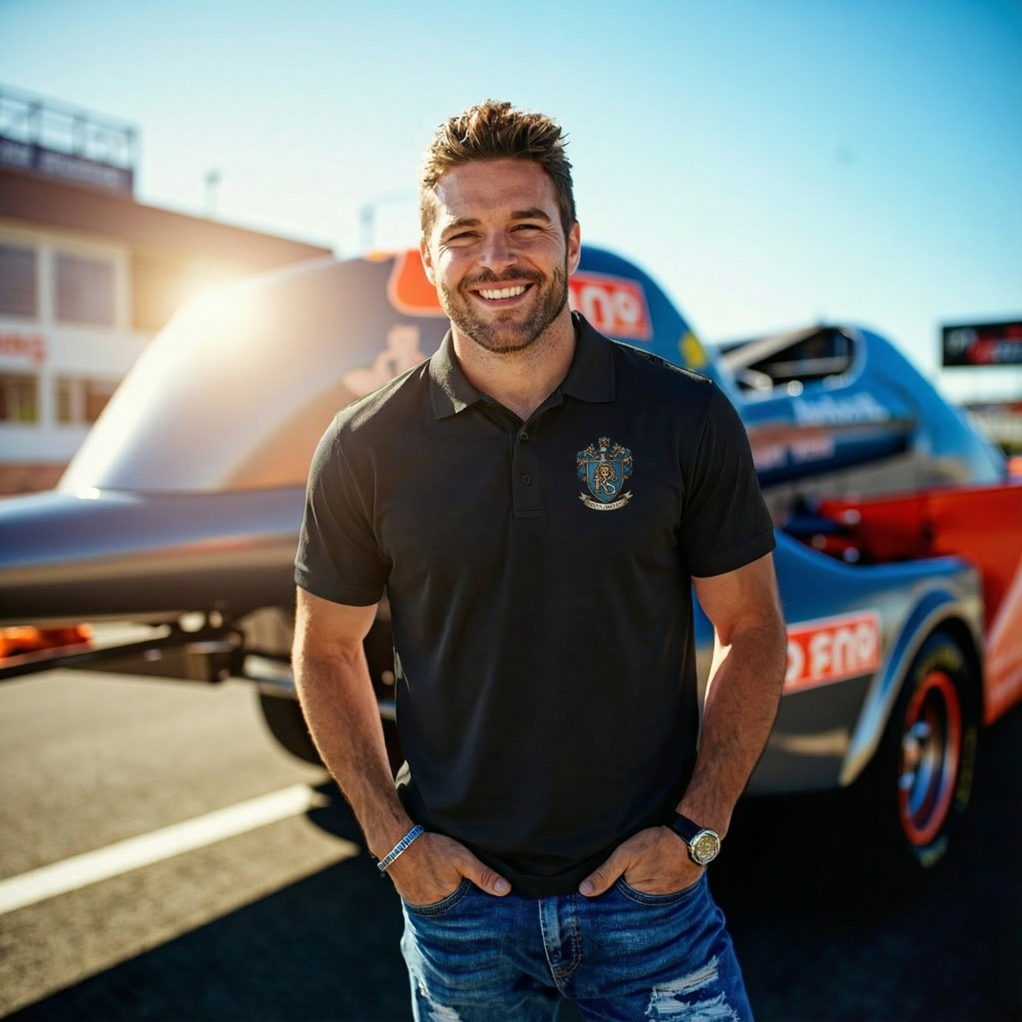 Medieval Crest Polo — Men's Sport Polo Shirt by Roger Sampson product thumbnail image