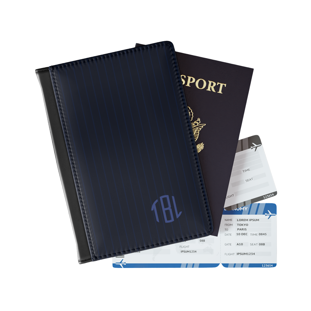 Blue Pinstripe Collection | Passport Cover 