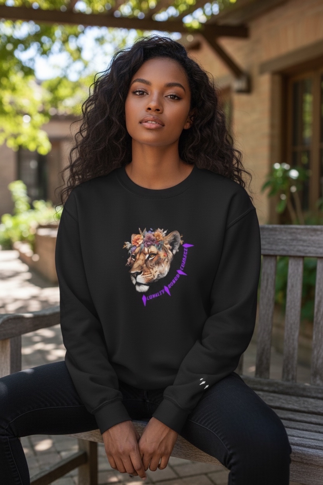 7 Lioness ~"Roar With Grace" Crewneck