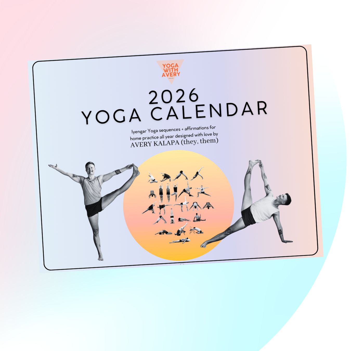 Yoga With Avery 2026 YOGA WALL CALENDAR product thumbnail image