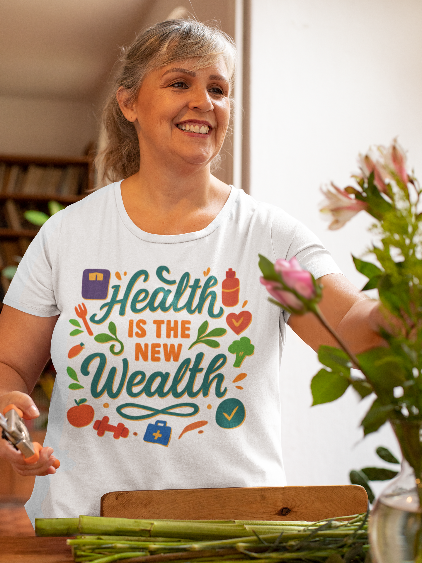 Health is the New Wealth Tee, Motivational T-Shirt, Gift for Fitness Lovers, Wellness Apparel, Unisex Cotton Tee product thumbnail image Health is the New Wealth Tee, Motivational T-Shirt, Gift for Fitness Lovers, Wellness Apparel, Unisex Cotton Tee product thumbnail image
