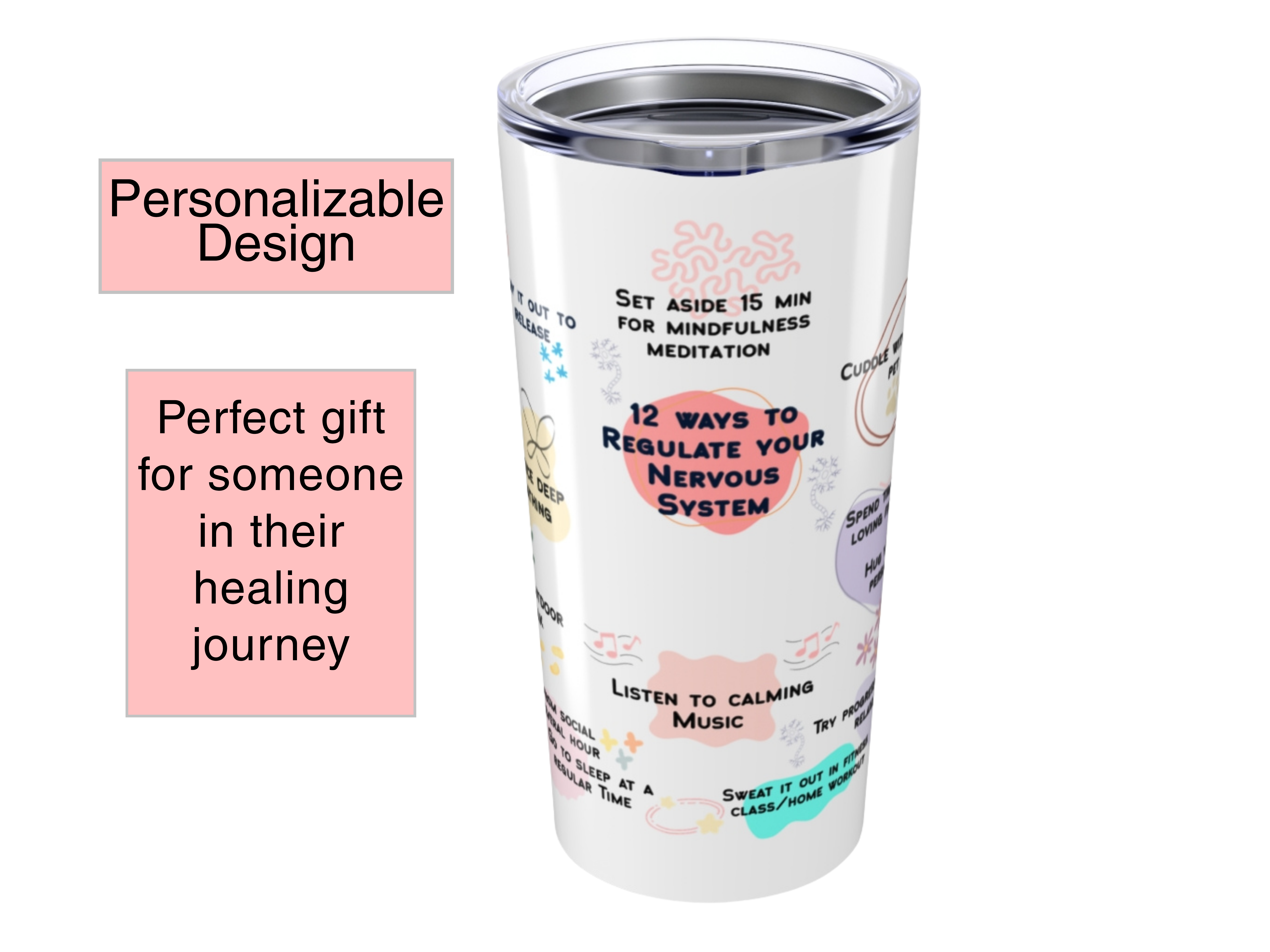 Personalized Healing Tumbler — Custom Message for Nervous System Recovery product thumbnail image