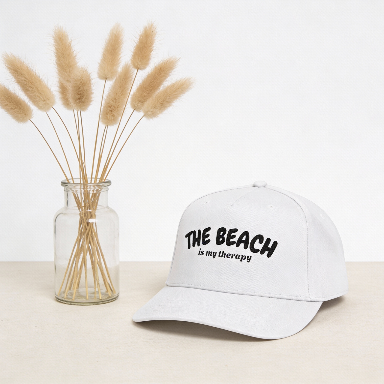 The Beach Is My Therapy Hat, Black Embroidered Mid Profile Hat, Coastal Baseball Cap, Vacation Aesthetic Hat, Sun Hat for Women product thumbnail image The Beach Is My Therapy Hat, Black Embroidered Mid Profile Hat, Coastal Baseball Cap, Vacation Aesthetic Hat, Sun Hat for Women product thumbnail image
