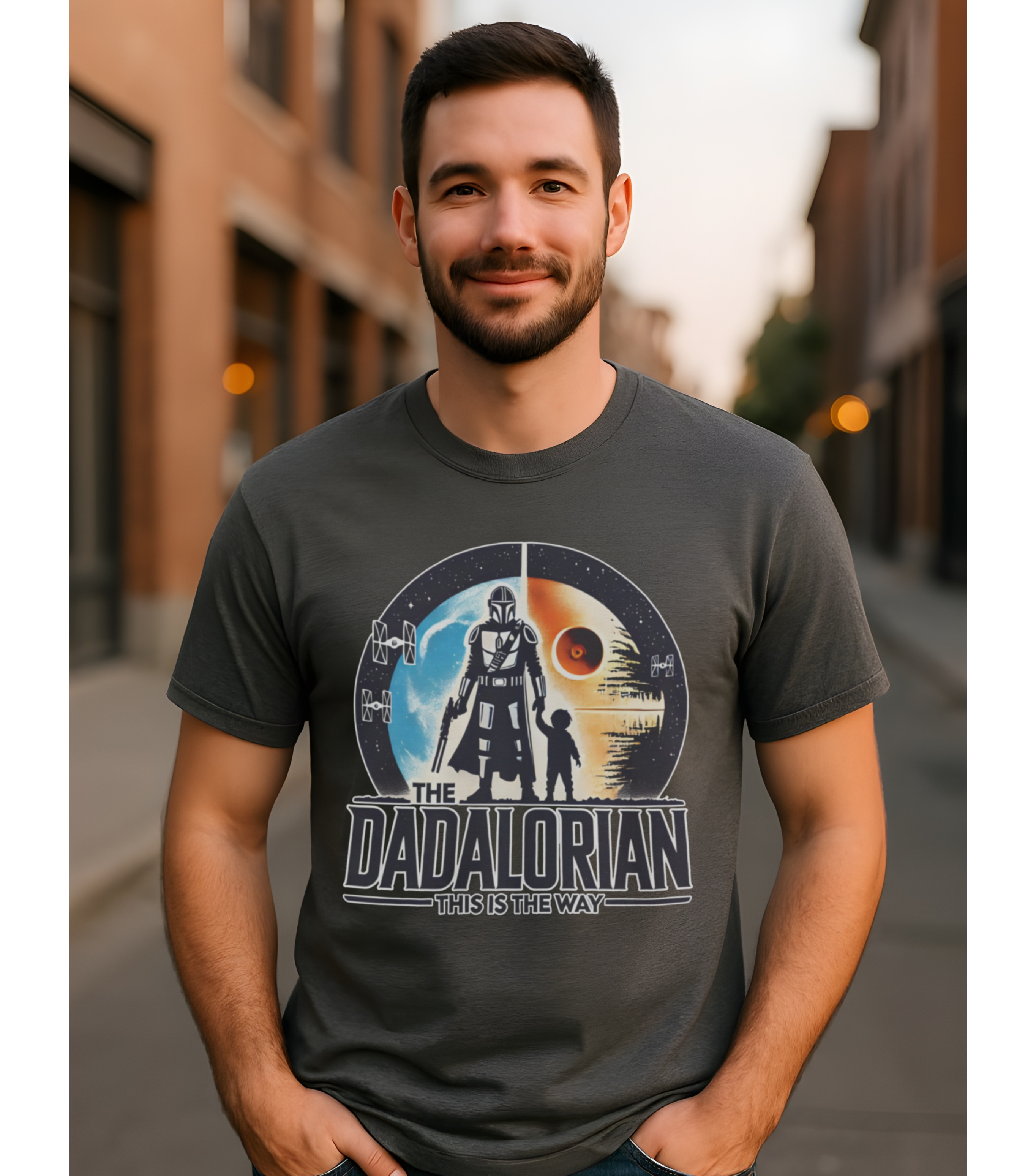 The Dadalorian Heavy Cotton T-Shirt for Dads | Funny Fatherhood Shirt for Men | “This Is The Way” Dad Gift Tee | Star-Inspired Dad Graphic Shirt | Father’s Day, Birthday, Christmas Gift for Dad product thumbnail image The Dadalorian Heavy Cotton T-Shirt for Dads | Funny Fatherhood Shirt for Men | “This Is The Way” Dad Gift Tee | Star-Inspired Dad Graphic Shirt | Father’s Day, Birthday, Christmas Gift for Dad product thumbnail image