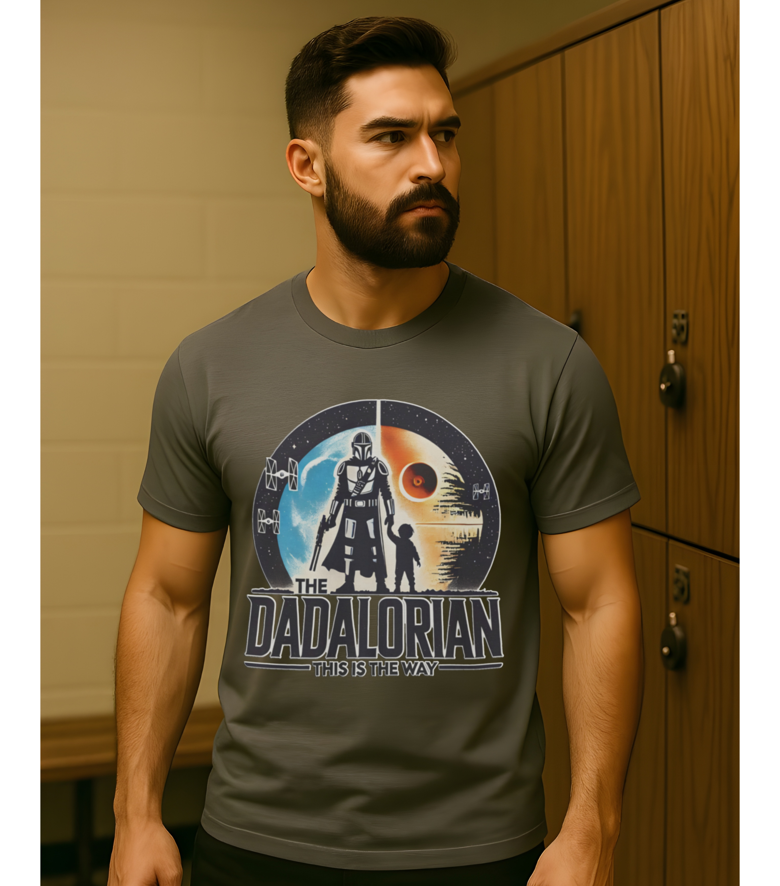 The Dadalorian Heavy Cotton T-Shirt for Dads | Funny Fatherhood Shirt for Men | “This Is The Way” Dad Gift Tee | Star-Inspired Dad Graphic Shirt | Father’s Day, Birthday, Christmas Gift for Dad product thumbnail image
