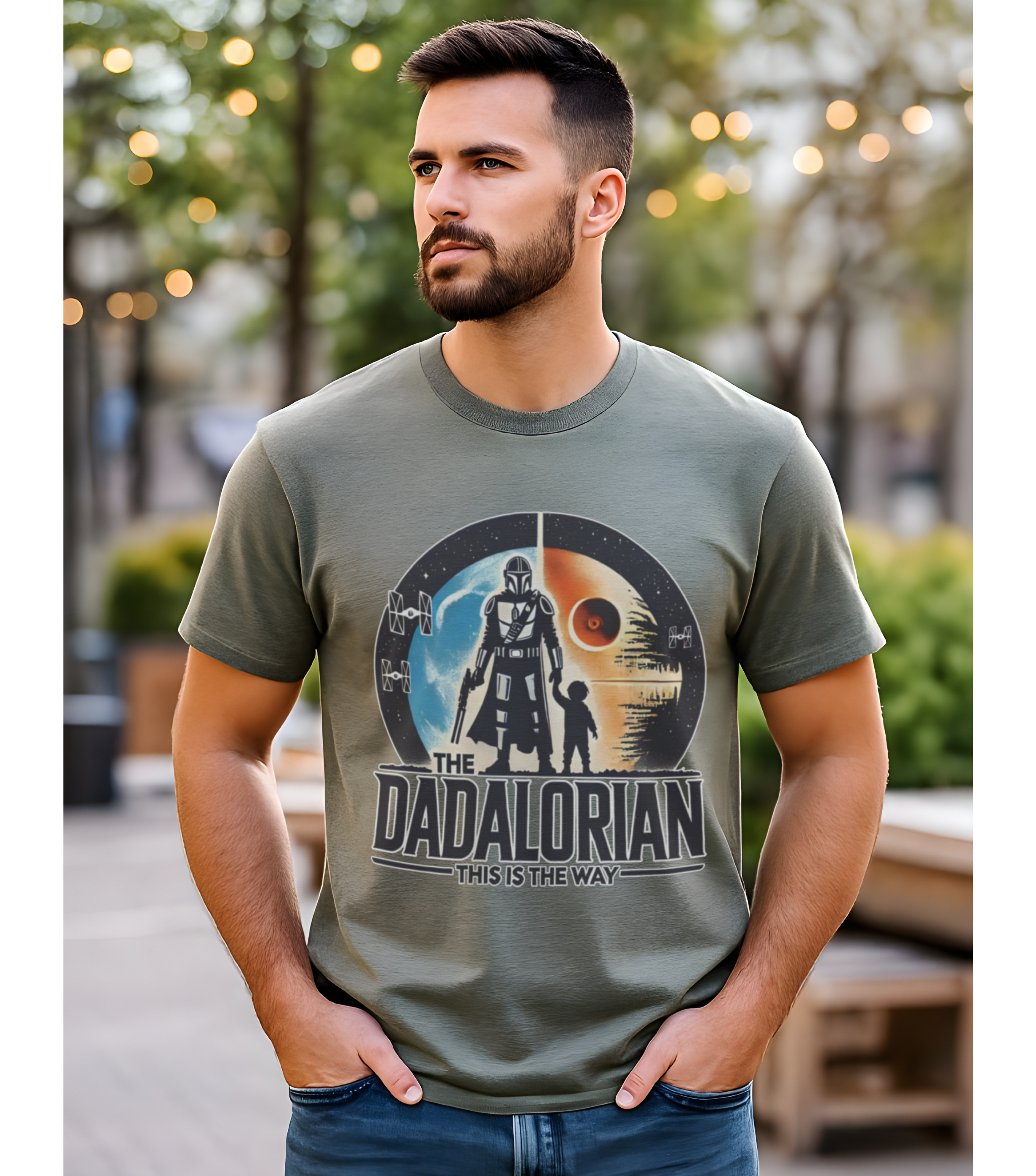 The Dadalorian Heavy Cotton T-Shirt for Dads | Funny Fatherhood Shirt for Men | “This Is The Way” Dad Gift Tee | Star-Inspired Dad Graphic Shirt | Father’s Day, Birthday, Christmas Gift for Dad product thumbnail image The Dadalorian Heavy Cotton T-Shirt for Dads | Funny Fatherhood Shirt for Men | “This Is The Way” Dad Gift Tee | Star-Inspired Dad Graphic Shirt | Father’s Day, Birthday, Christmas Gift for Dad product thumbnail image