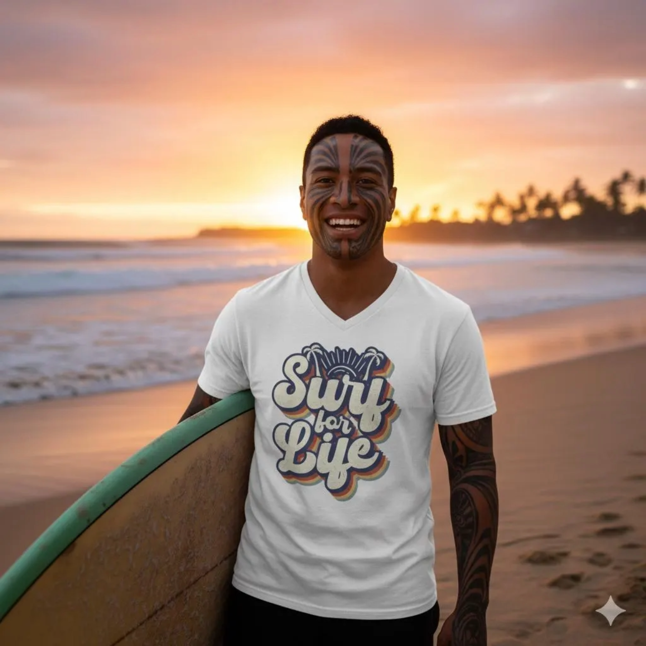 Surf for Life Men's V‑Neck Tee Surf for Life Men's V‑Neck Tee