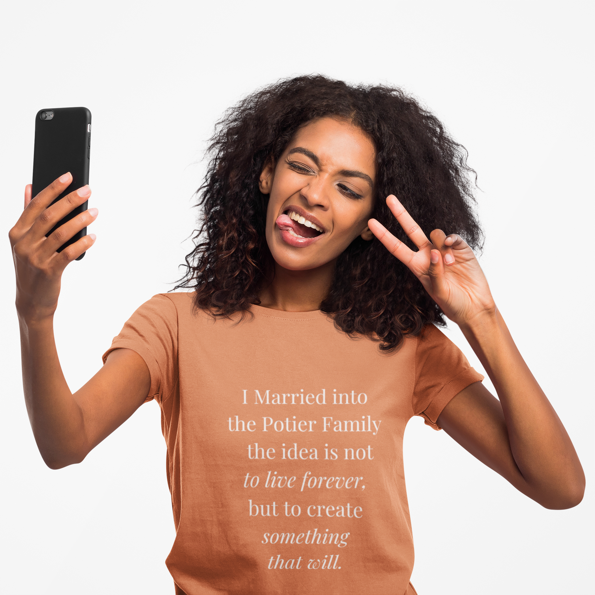 I MARRIED A POTIER Garment-Dyed T-Shirt – Classic White Crewneck Tee