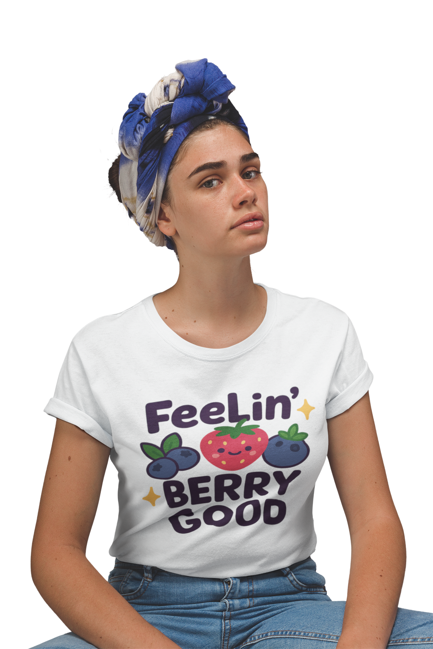 Berry Good Vibe Unisex Heavy Cotton Tee, Cute Summer Shirt, Fun Gift for Food Lovers, Berry Themed Apparel, Casual Wear product thumbnail image