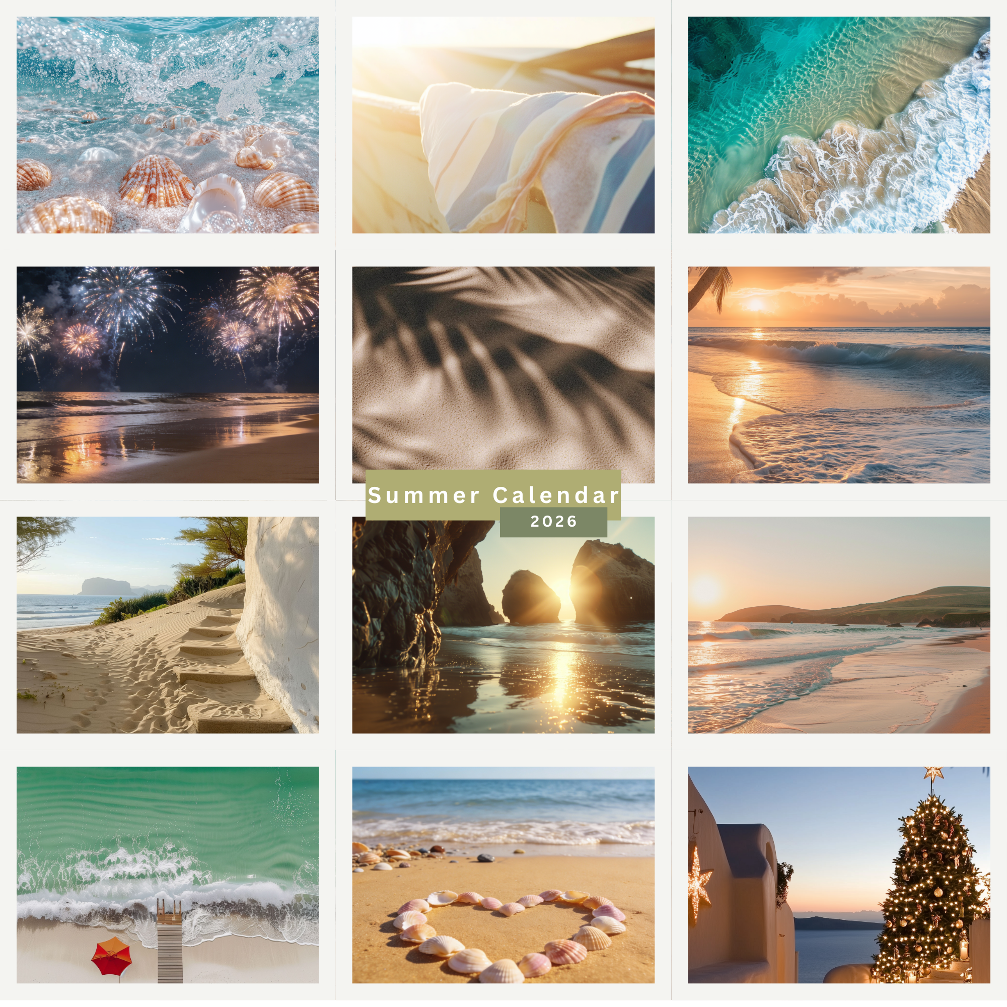 2026 Beach Wall Calendar Coastal Photography Art | Ocean Sunset Calendar | Beach House Decor | Gift for Beach Lovers | Coastal Home Style product thumbnail image 2026 Beach Wall Calendar Coastal Photography Art | Ocean Sunset Calendar | Beach House Decor | Gift for Beach Lovers | Coastal Home Style product thumbnail image