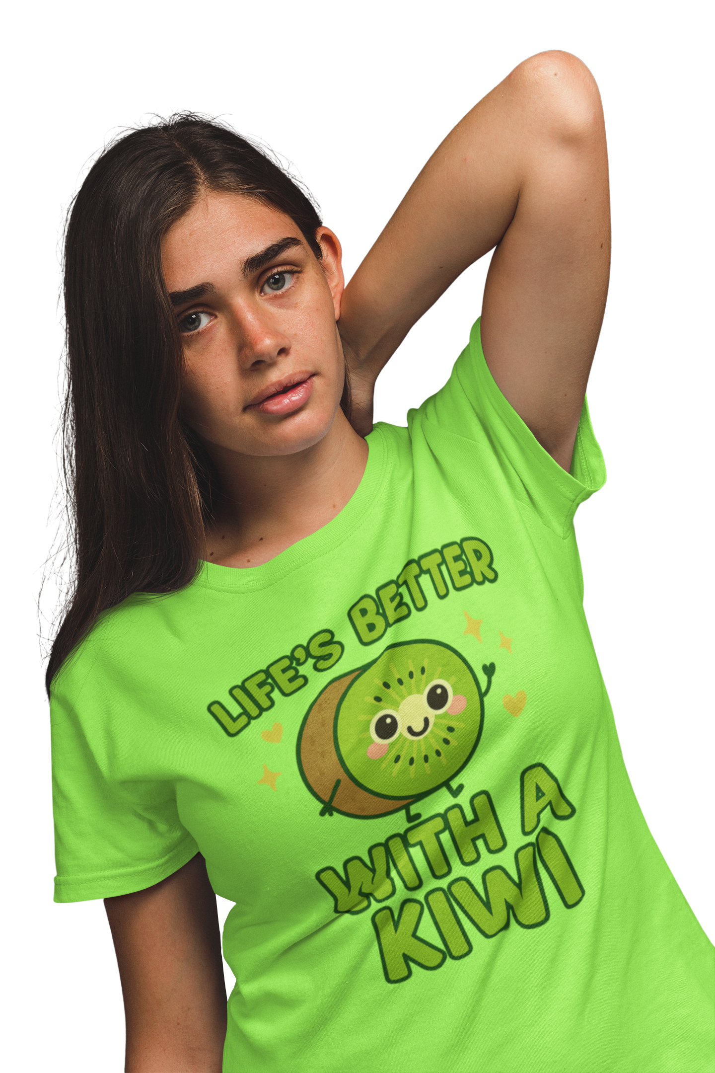 Playful Kiwi Tee - Life's Better with a Kiwi, Fun T-Shirt, Unisex Cotton Shirt, Gift for Fruit Lovers, Cute Apparel product thumbnail image Playful Kiwi Tee - Life's Better with a Kiwi, Fun T-Shirt, Unisex Cotton Shirt, Gift for Fruit Lovers, Cute Apparel product thumbnail image