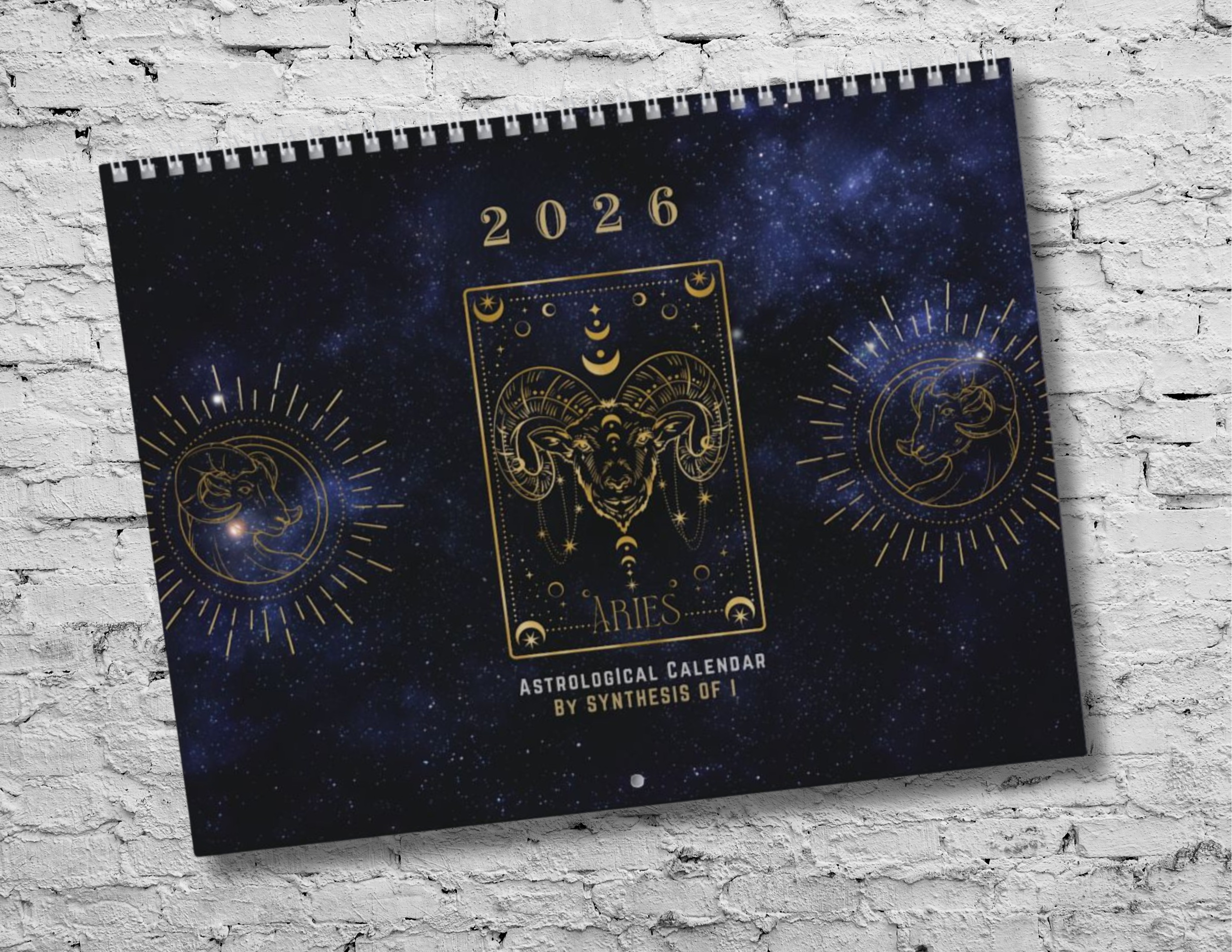 Aries Astrology Calendar 2026: Monthly Horoscopes, Writable Grids, Vibrant Zodiac Design product thumbnail image