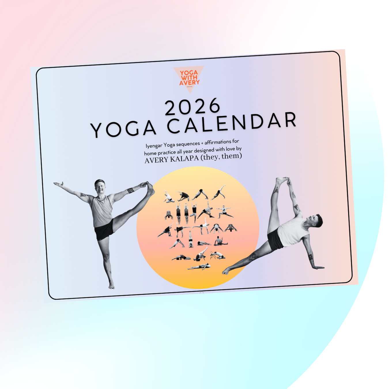 Yoga With Avery 2026 YOGA WALL CALENDAR product thumbnail image