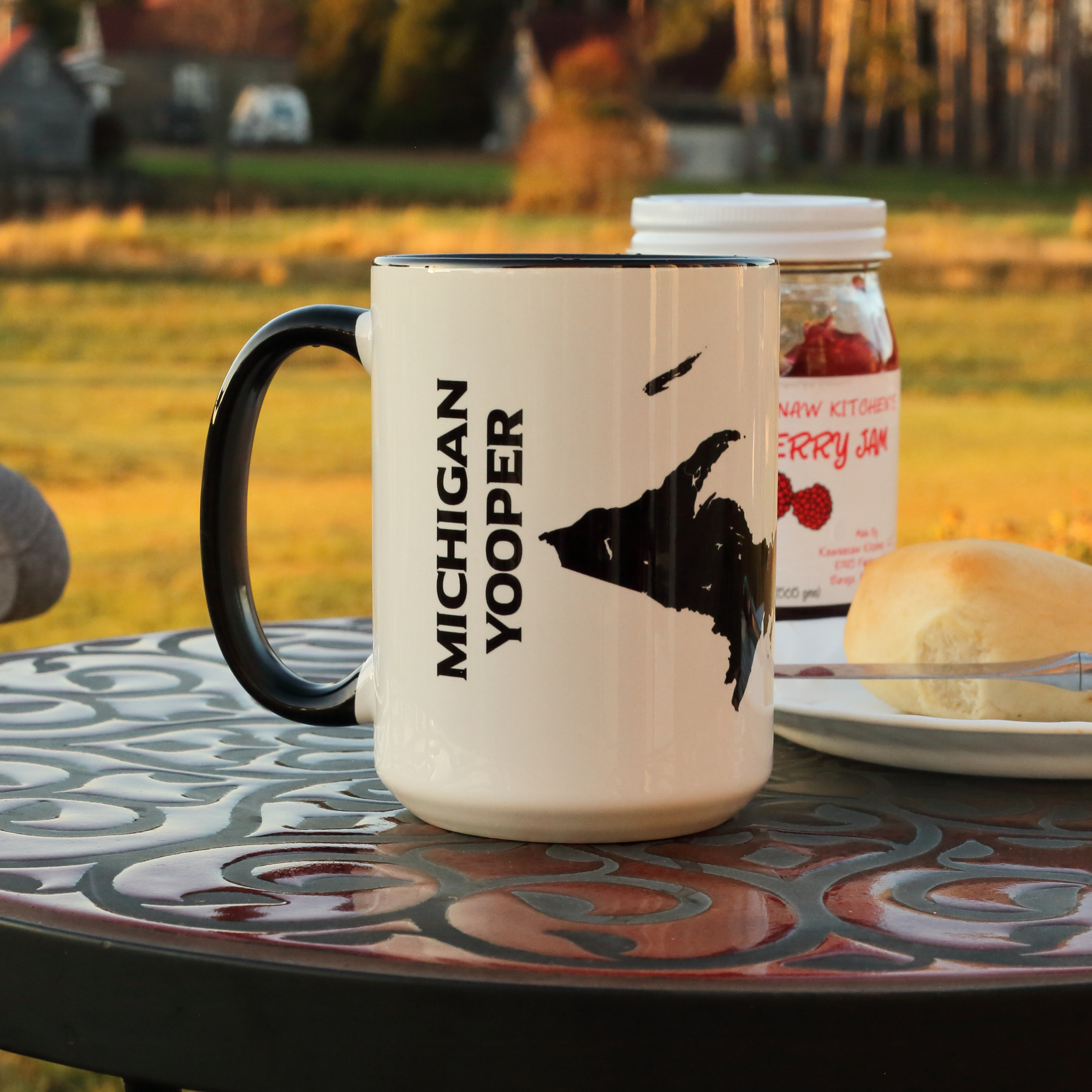 UP Wrap-Around Map Mug |Black Handle and Rim | 11oz or 15oz product thumbnail image UP Wrap-Around Map Mug |Black Handle and Rim | 11oz or 15oz product thumbnail image