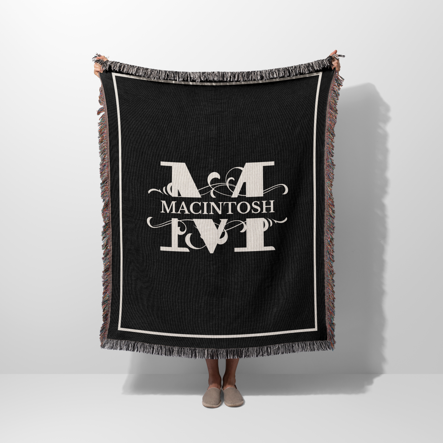 Custom Monogram Woven Blanket | Personalized Name, Monogram, Custom Text product thumbnail image Custom Monogram Woven Blanket | Personalized Name, Monogram, Custom Text product thumbnail image