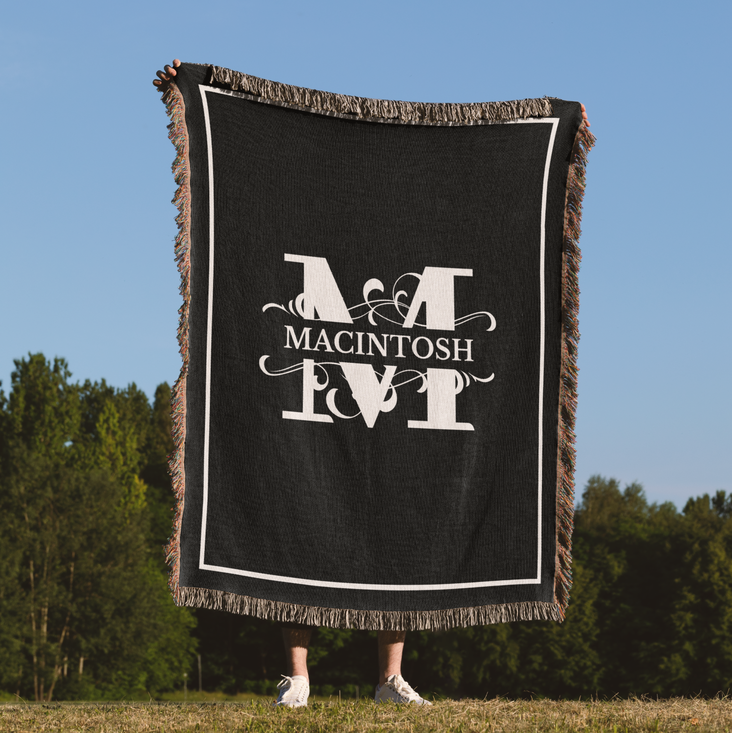 Custom Monogram Woven Blanket | Personalized Name, Monogram, Custom Text product thumbnail image Custom Monogram Woven Blanket | Personalized Name, Monogram, Custom Text product thumbnail image