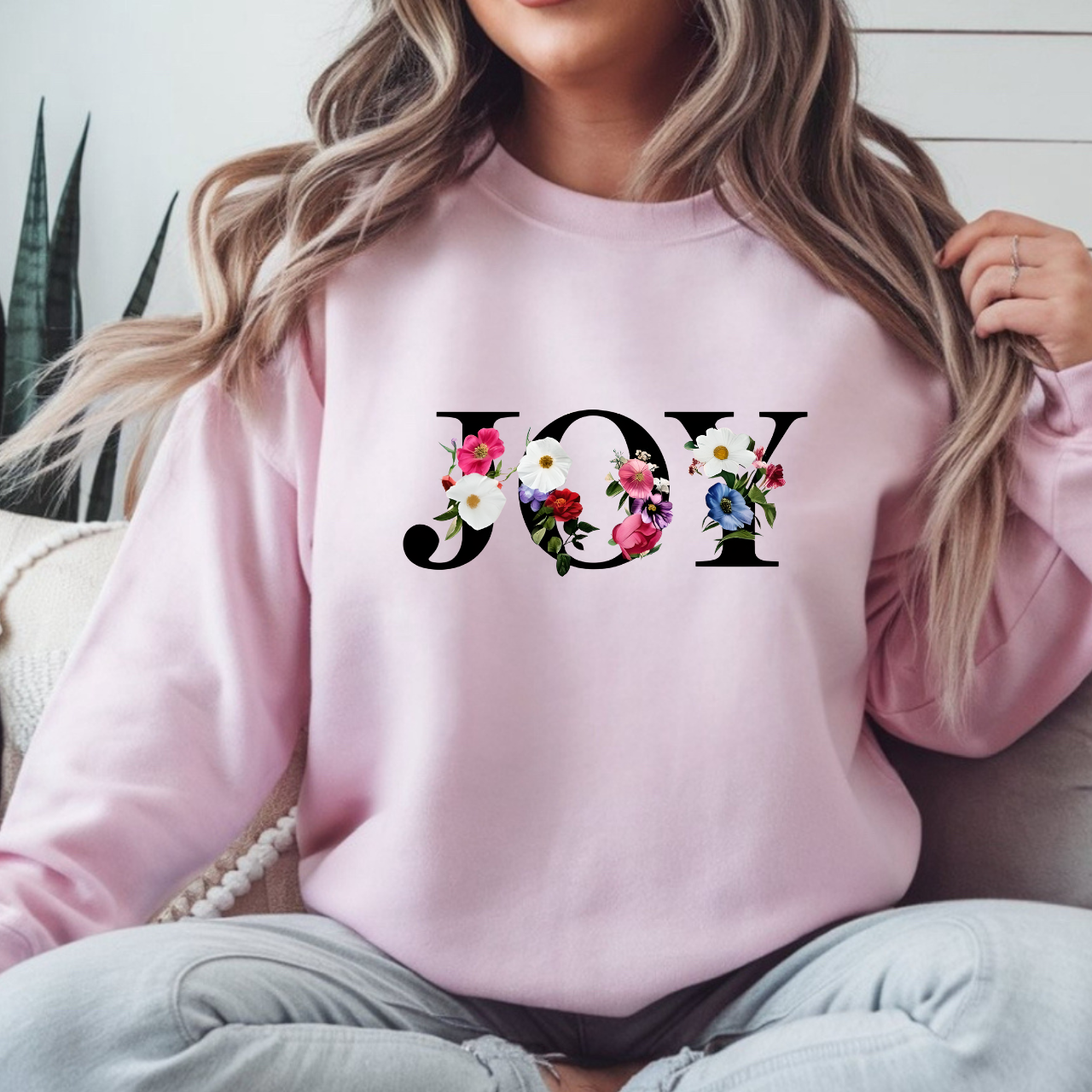 JOY Christian Gildan Unisex Crewneck Sweatshirt | Faith Top | Christian Gift product thumbnail image JOY Christian Gildan Unisex Crewneck Sweatshirt | Faith Top | Christian Gift product thumbnail image