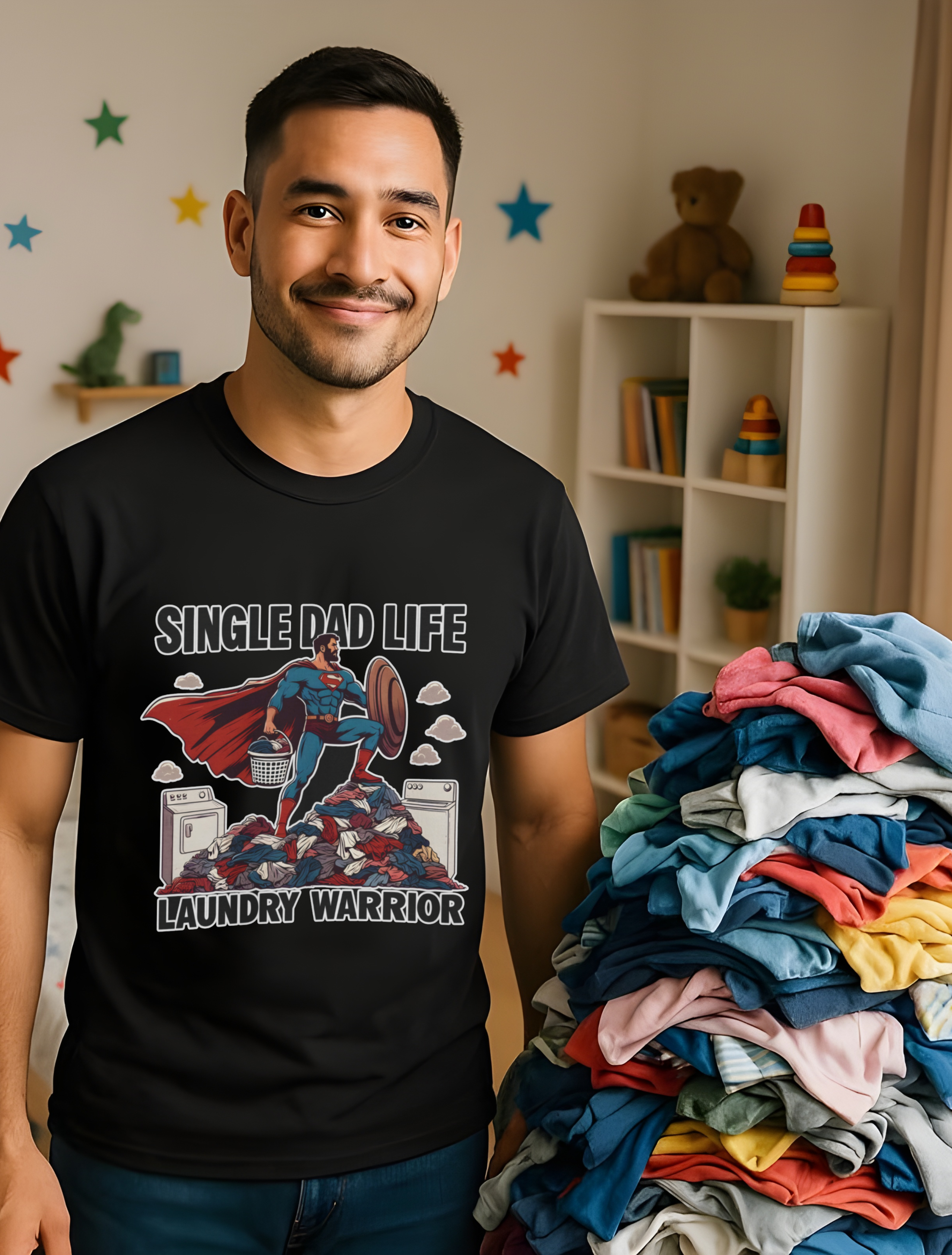 Single Dad Life Shirt – Laundry Warrior Tee for Fathers, Funny Dad Graphic T-Shirt, Single Father Gift, Superhero Dad Apparel product thumbnail image Single Dad Life Shirt – Laundry Warrior Tee for Fathers, Funny Dad Graphic T-Shirt, Single Father Gift, Superhero Dad Apparel product thumbnail image