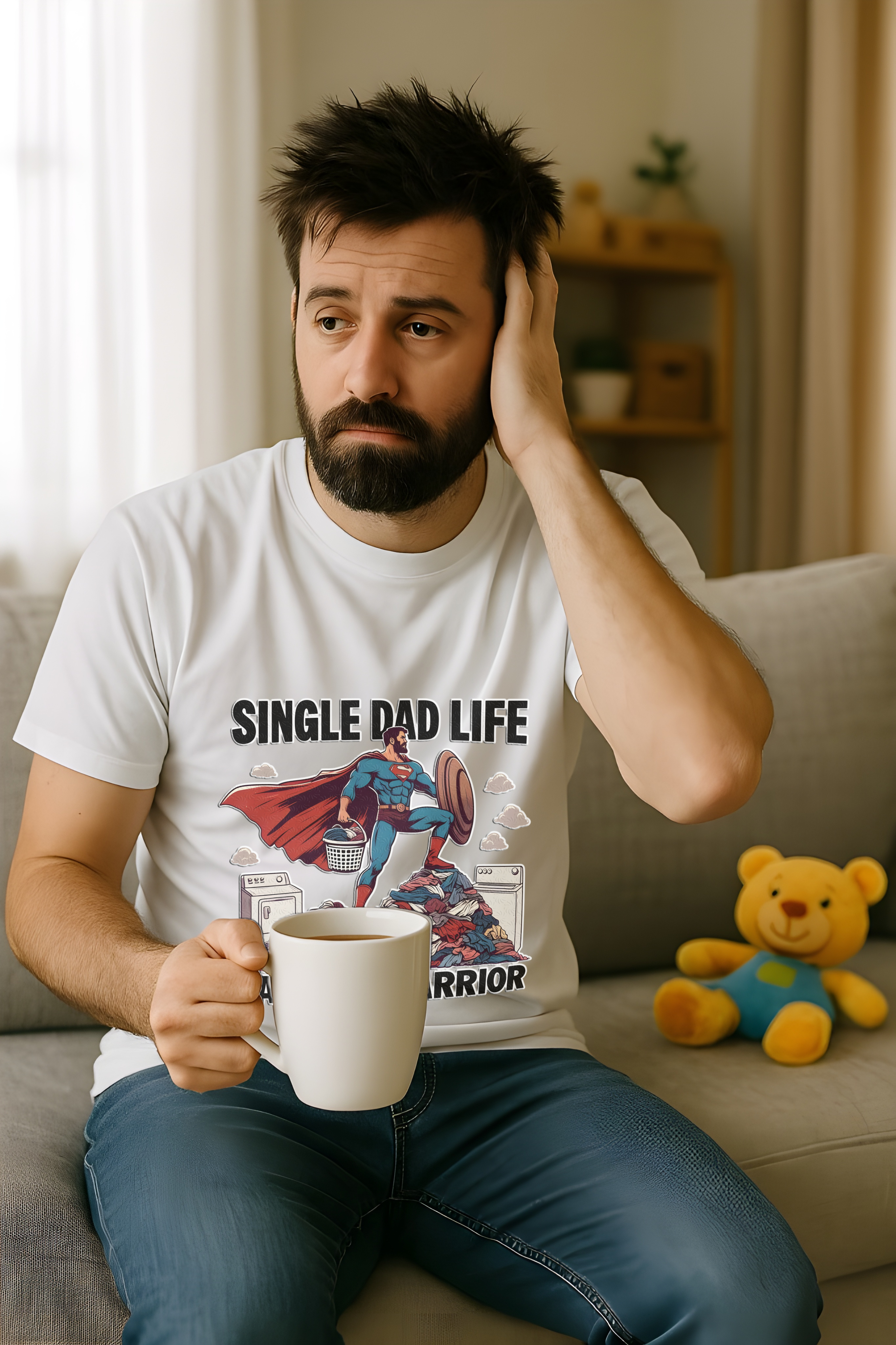 Single Dad Life Shirt – Laundry Warrior Tee for Fathers, Funny Dad Graphic T-Shirt, Single Father Gift, Superhero Dad Apparel product thumbnail image Single Dad Life Shirt – Laundry Warrior Tee for Fathers, Funny Dad Graphic T-Shirt, Single Father Gift, Superhero Dad Apparel product thumbnail image
