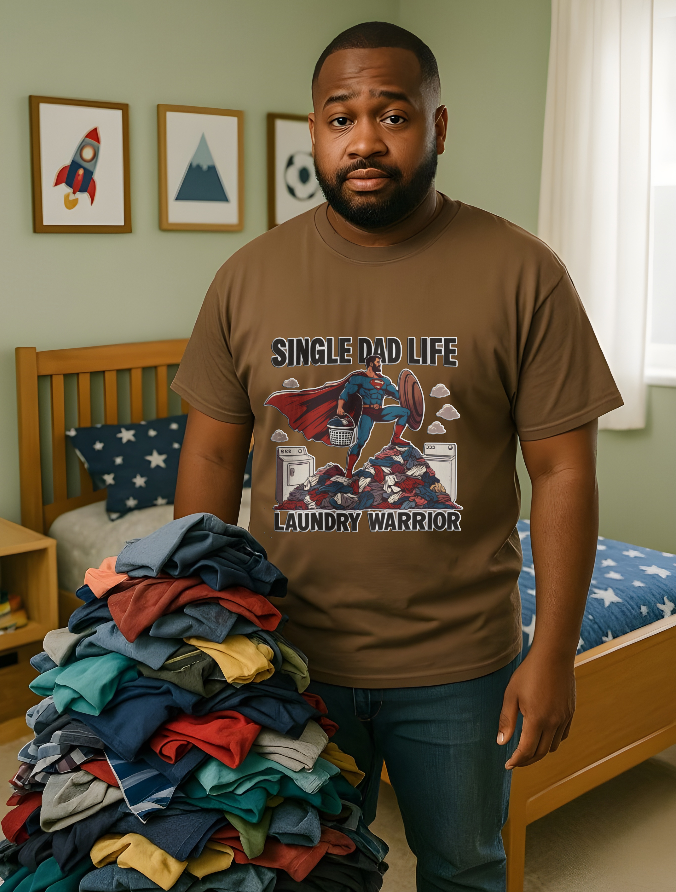 Single Dad Life Shirt – Laundry Warrior Tee for Fathers, Funny Dad Graphic T-Shirt, Single Father Gift, Superhero Dad Apparel product thumbnail image Single Dad Life Shirt – Laundry Warrior Tee for Fathers, Funny Dad Graphic T-Shirt, Single Father Gift, Superhero Dad Apparel product thumbnail image