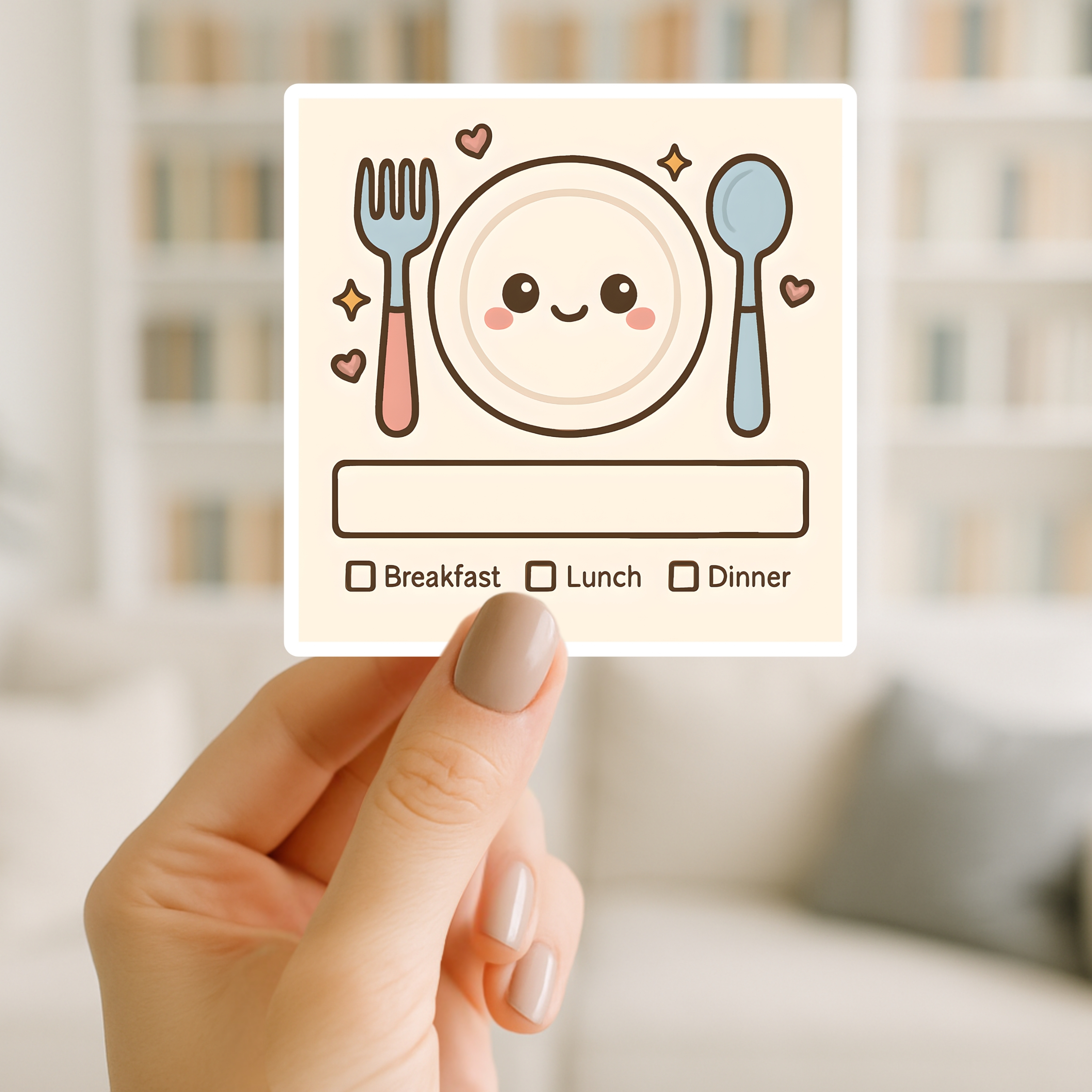 Meal Planner Sticker Kawaii Plate Breakfast Lunch Dinner Checklist Lunchbag Sticker product thumbnail image Meal Planner Sticker Kawaii Plate Breakfast Lunch Dinner Checklist Lunchbag Sticker product thumbnail image